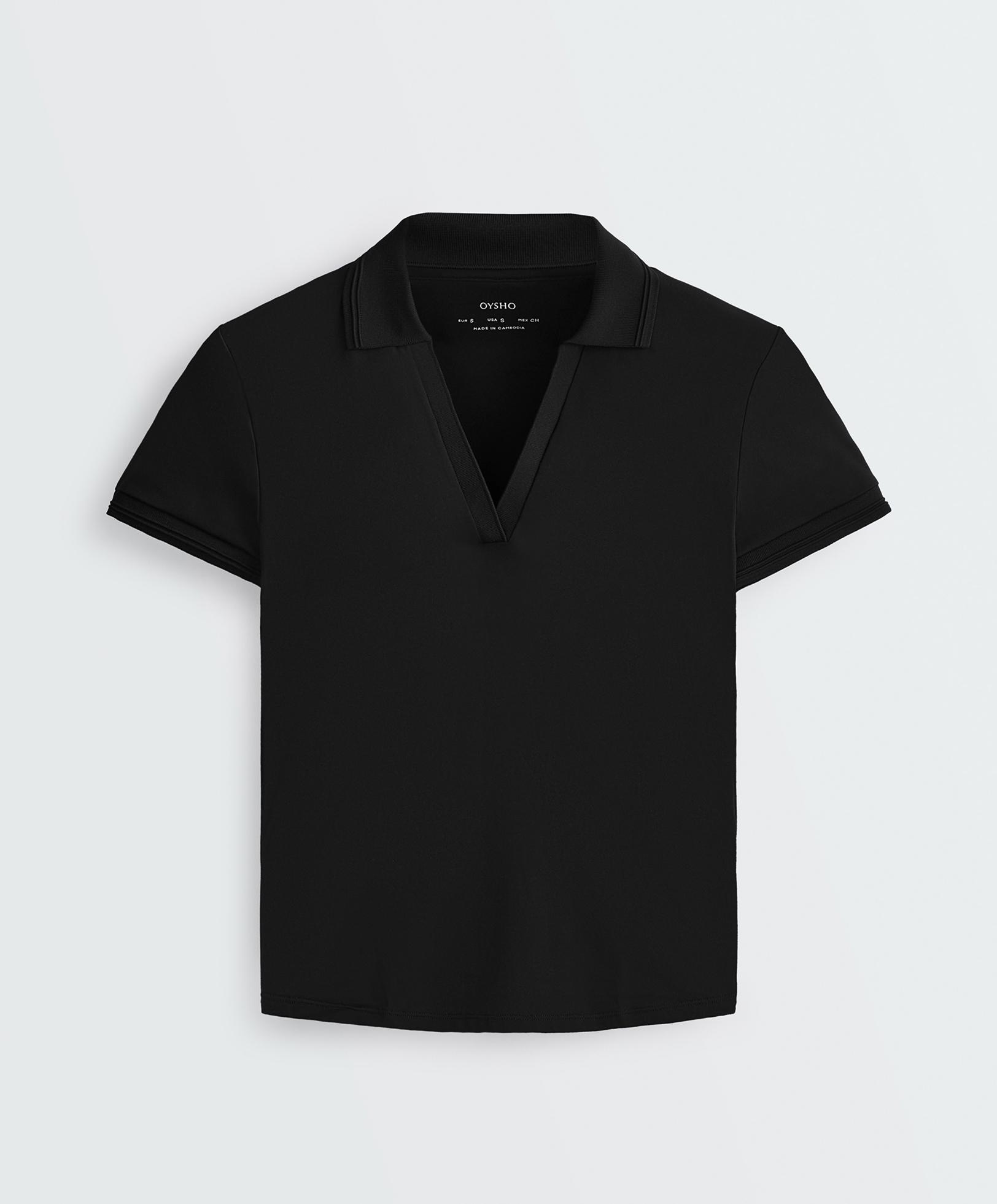 Short-sleeved Comfortlux polo shirt — BLACK