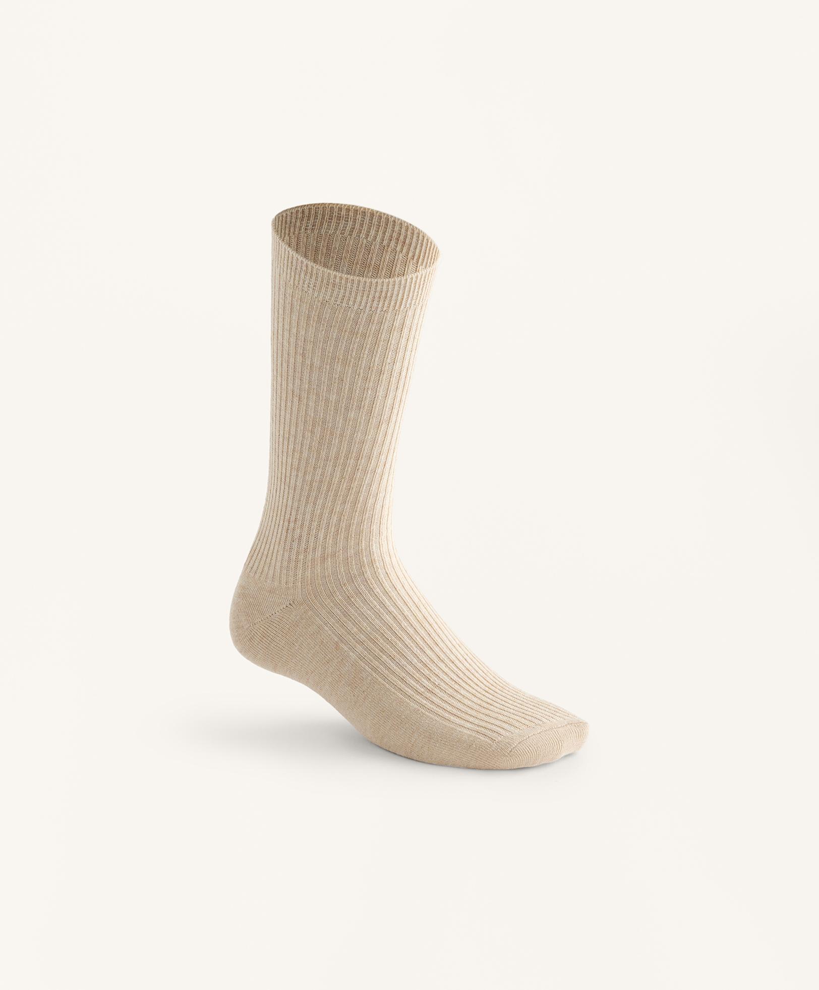 5 pairs of classic socks with cotton — SAND MELANGE