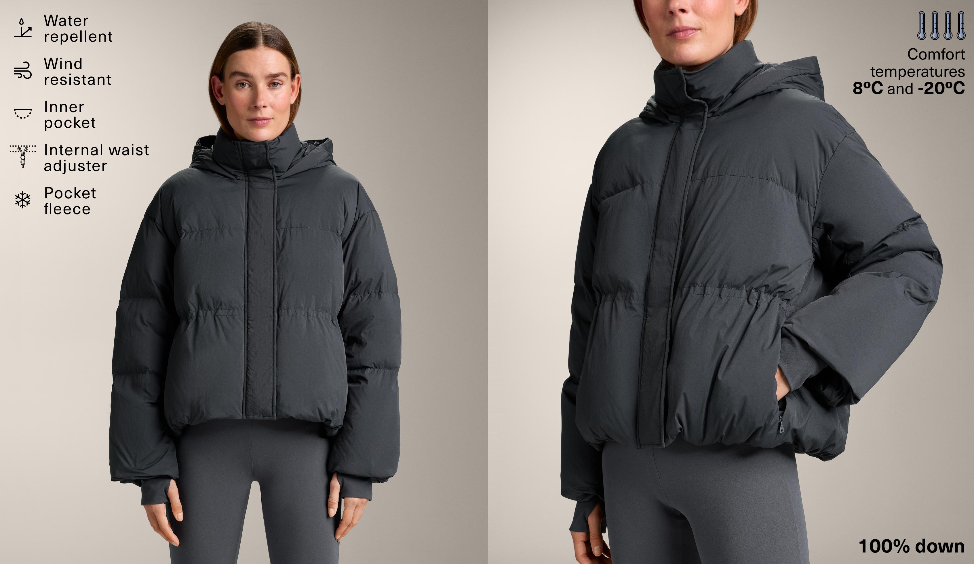 Short 100% down puffer jacket