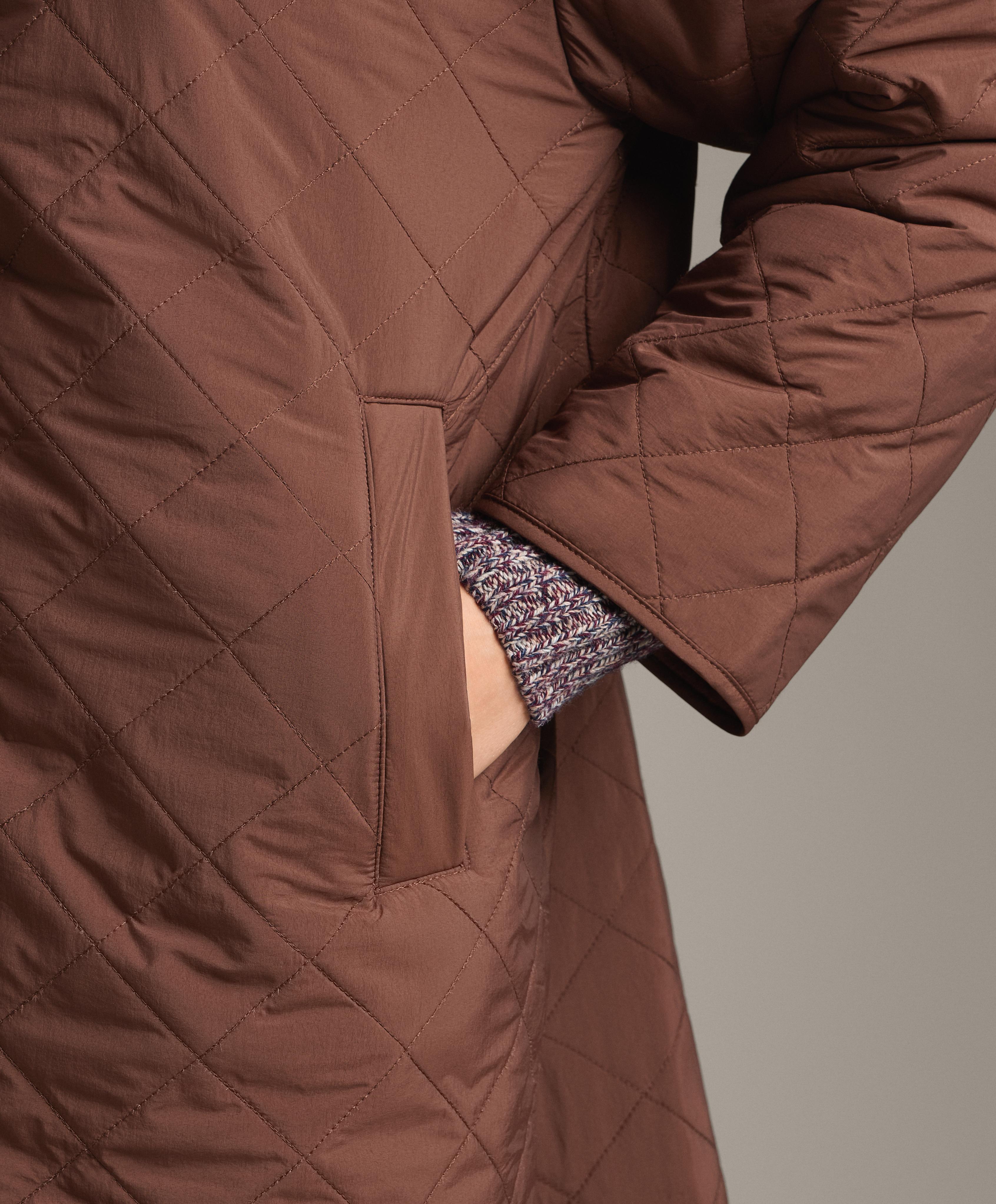 Long water-repellent FELLEX® AEROGEL padded jacket — RUST