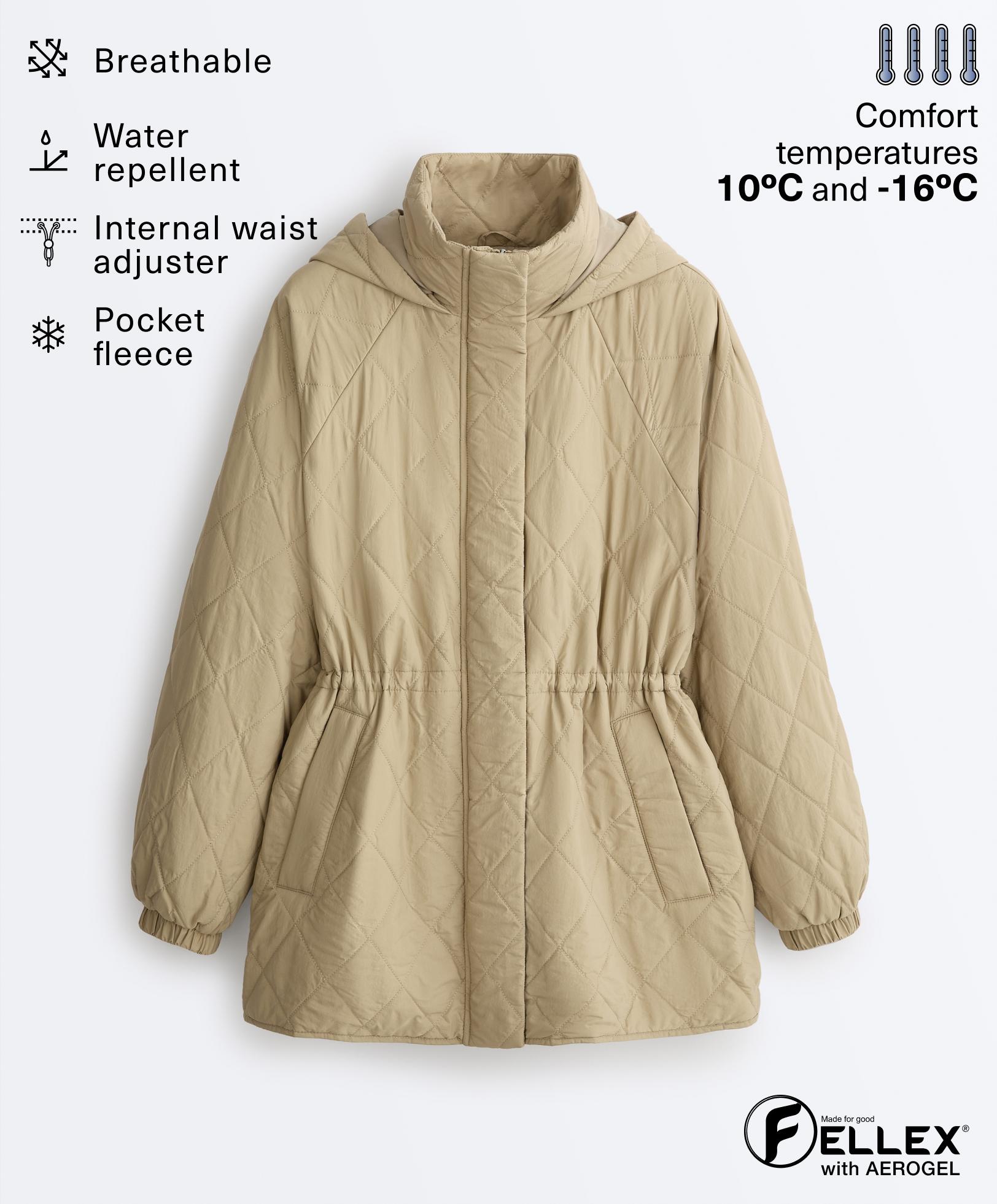 FELLEX® AEROGEL padded jacket — GREEN BEIGE