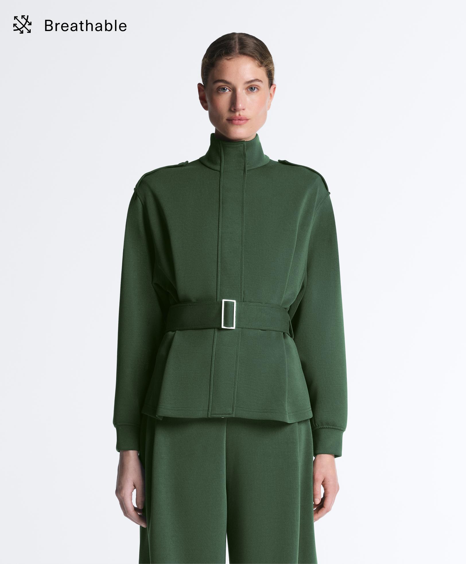 Utility jasje met ceintuur van twill Utility jasje met ceintuur van twill