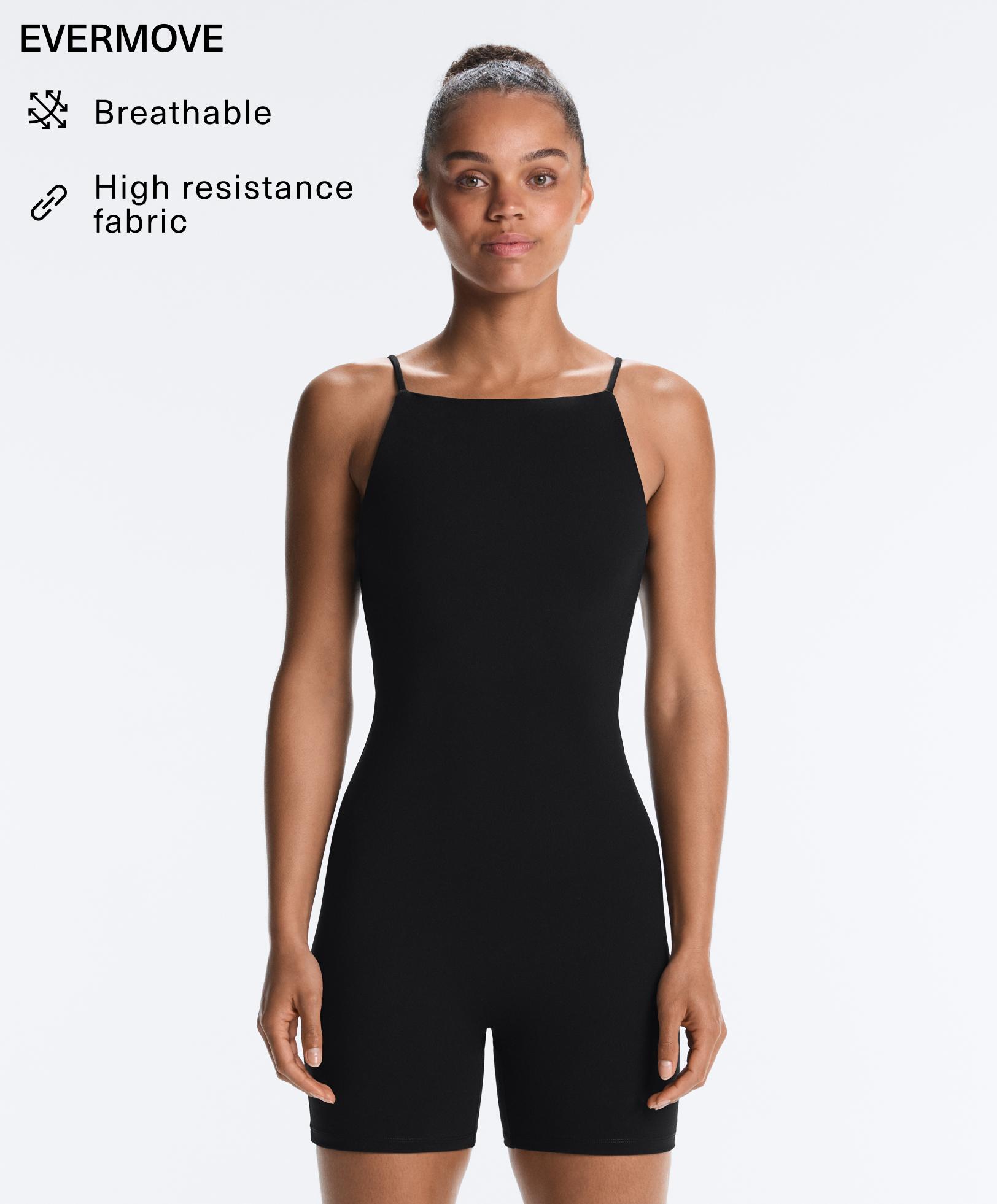 Evermove boat neck short jumpsuit
