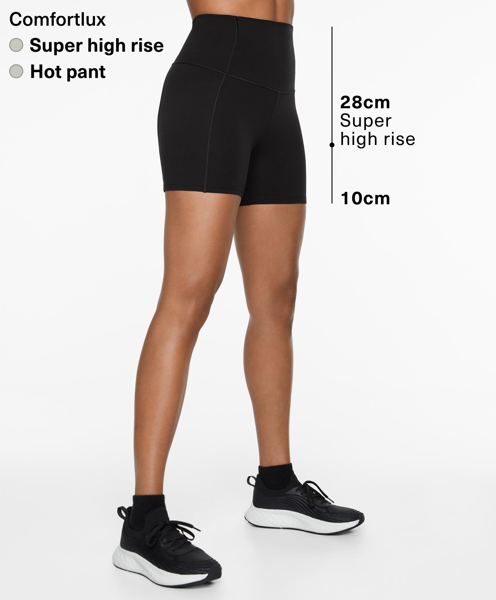 Comfortlux super-high-rise 10cm hot pants with overlocking detail