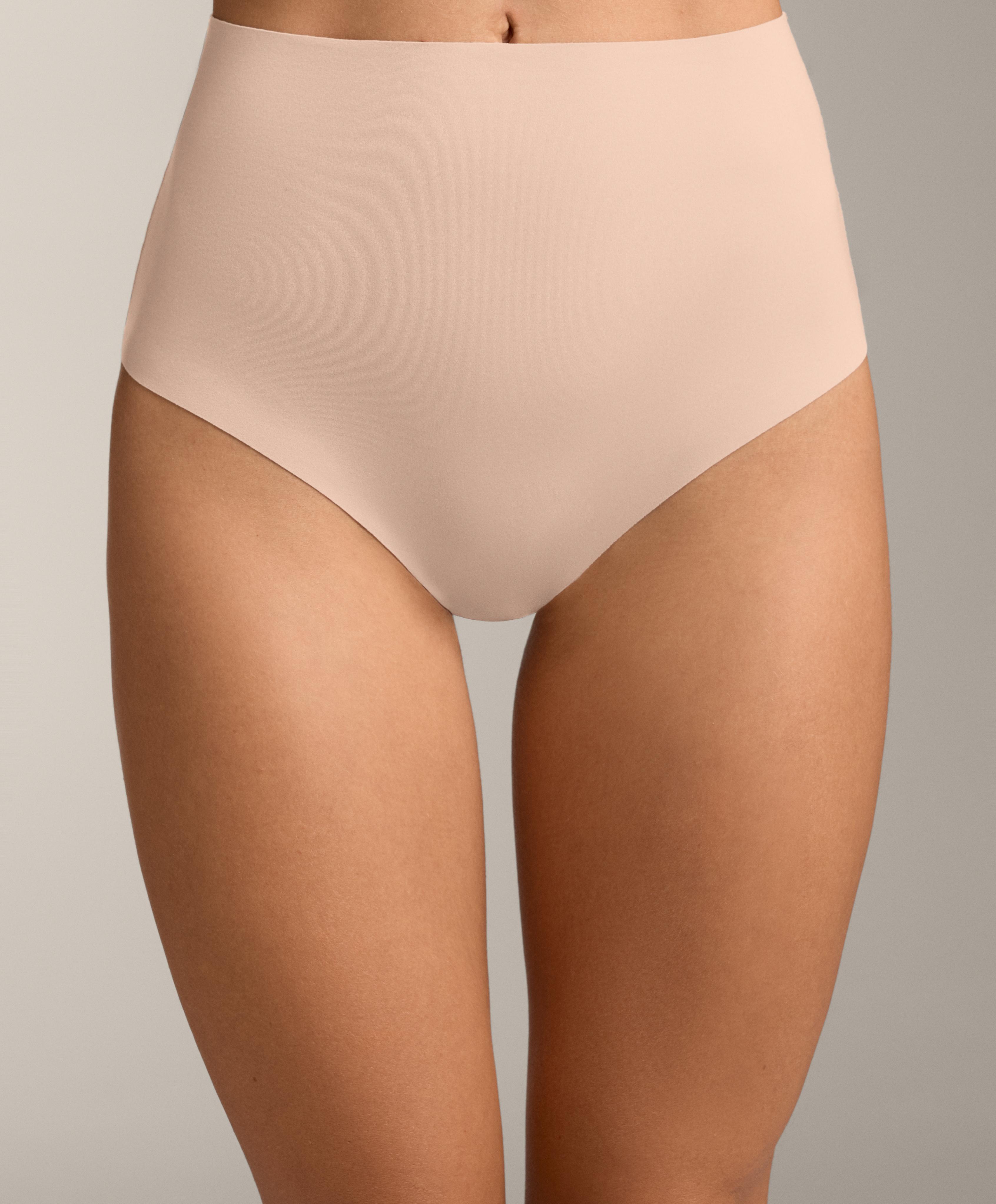 2 invisible polyamide blend mid-rise classic briefs — BEIGE