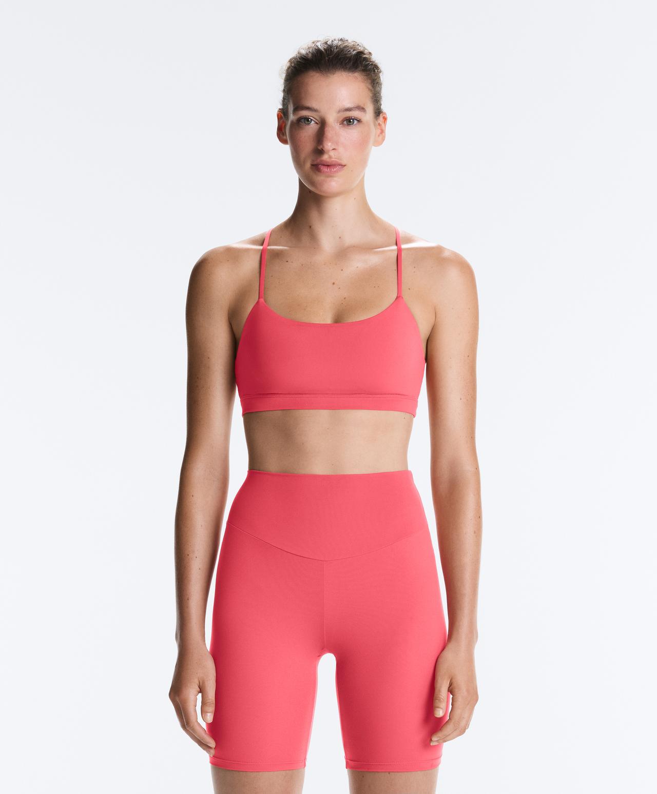 Low-support strap Comfortlux sports bra — WASHED RED