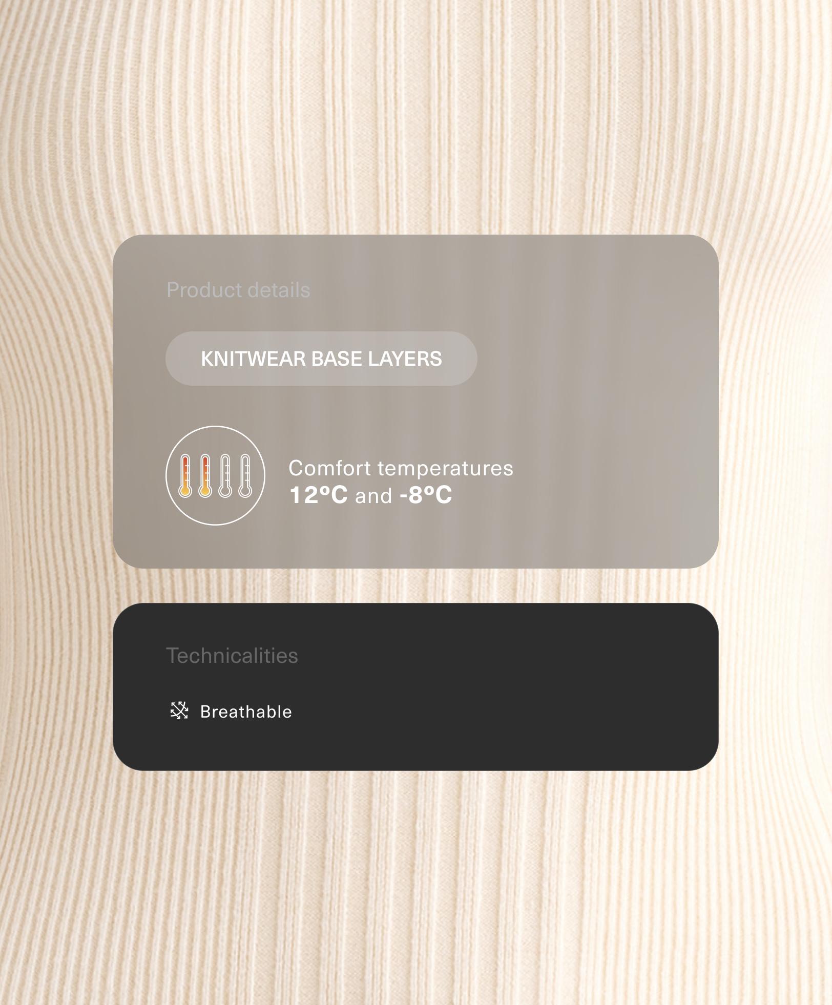 Thermal base layer knit T-shirt with contrast details Thermal base layer knit T-shirt with contrast details