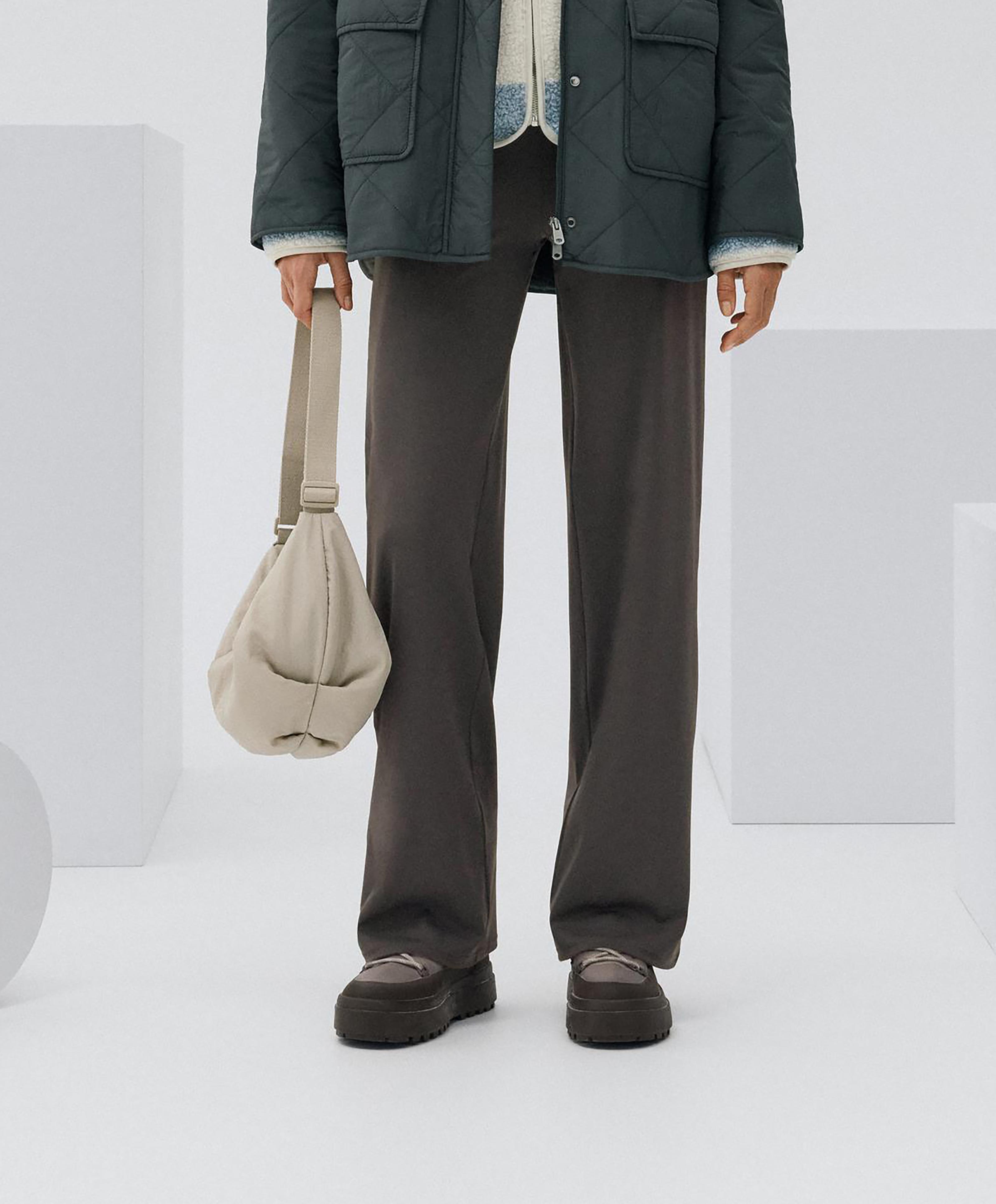 Quilted crossbody bag — MINK
