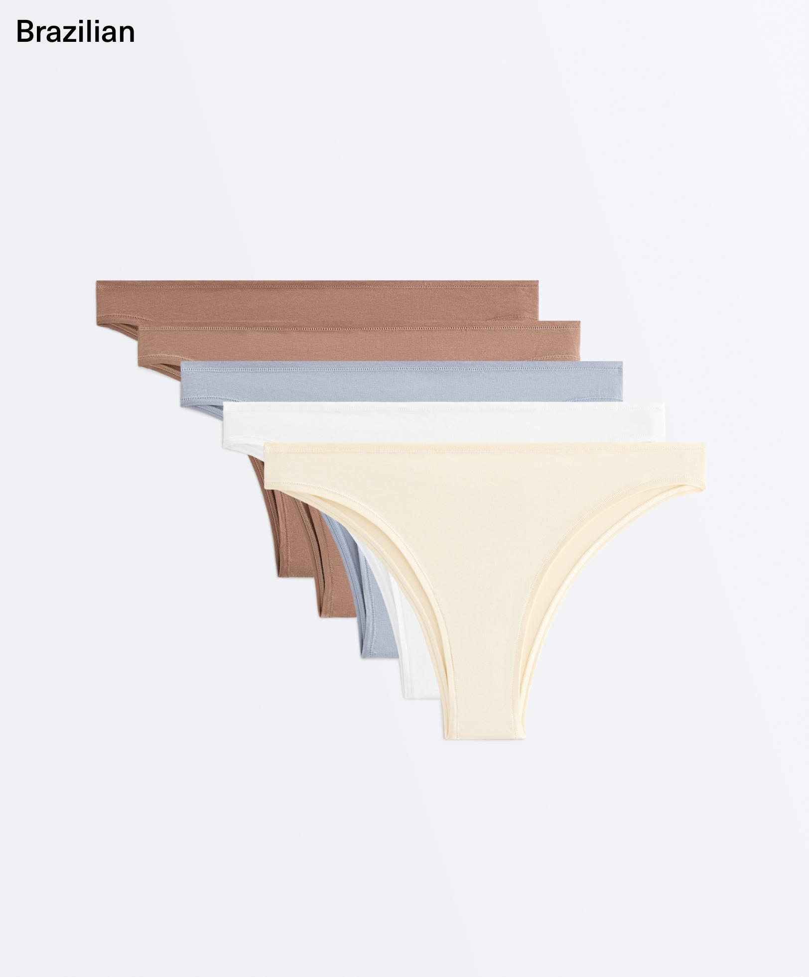 5 سراويل داخلية برازيلية ممزوجة بالقطن