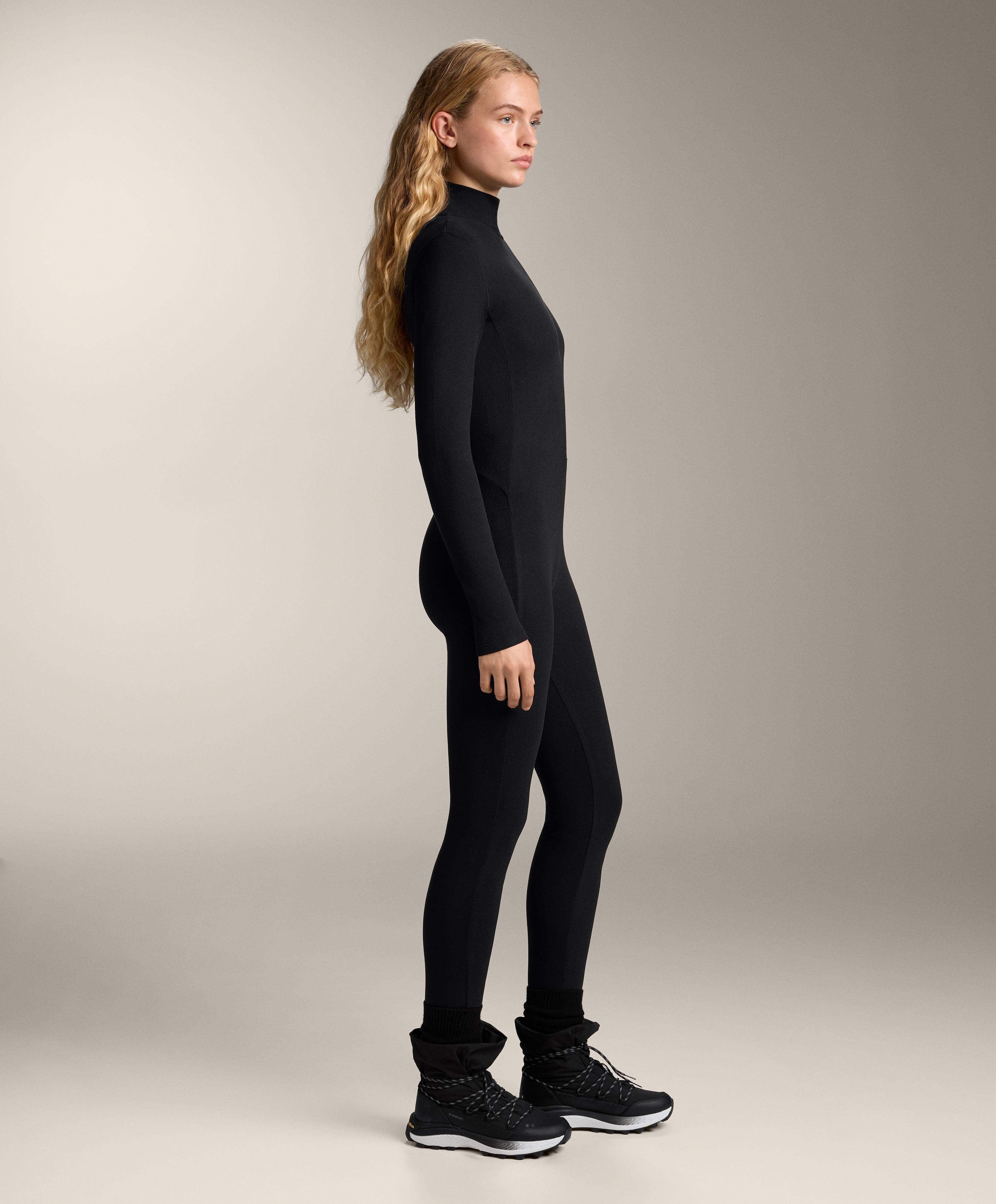 Thermal base layer jumpsuit — BLACK