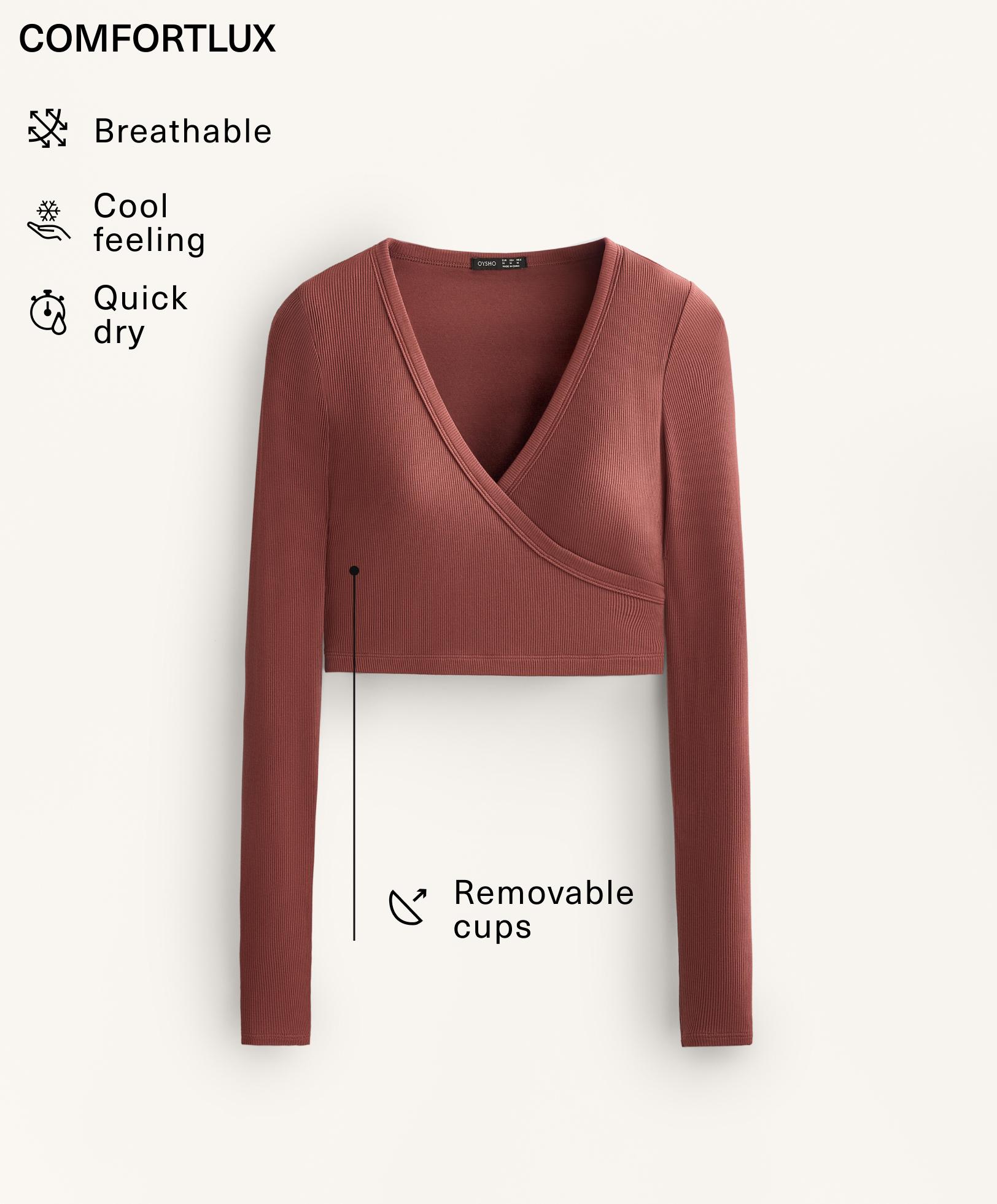 تانك توب Comfortlux بأكمام طويلة متقاطعة