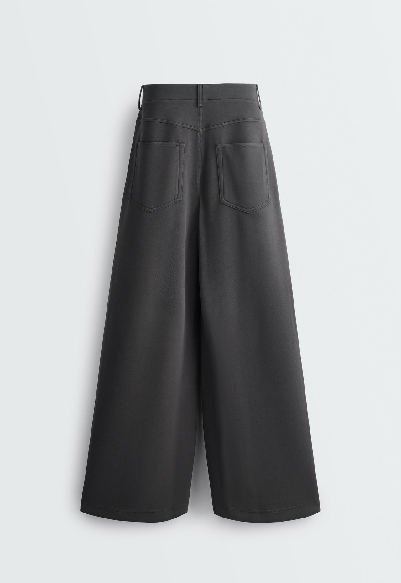 5-pocket wide-leg trousers — DARK ANTHRACITE