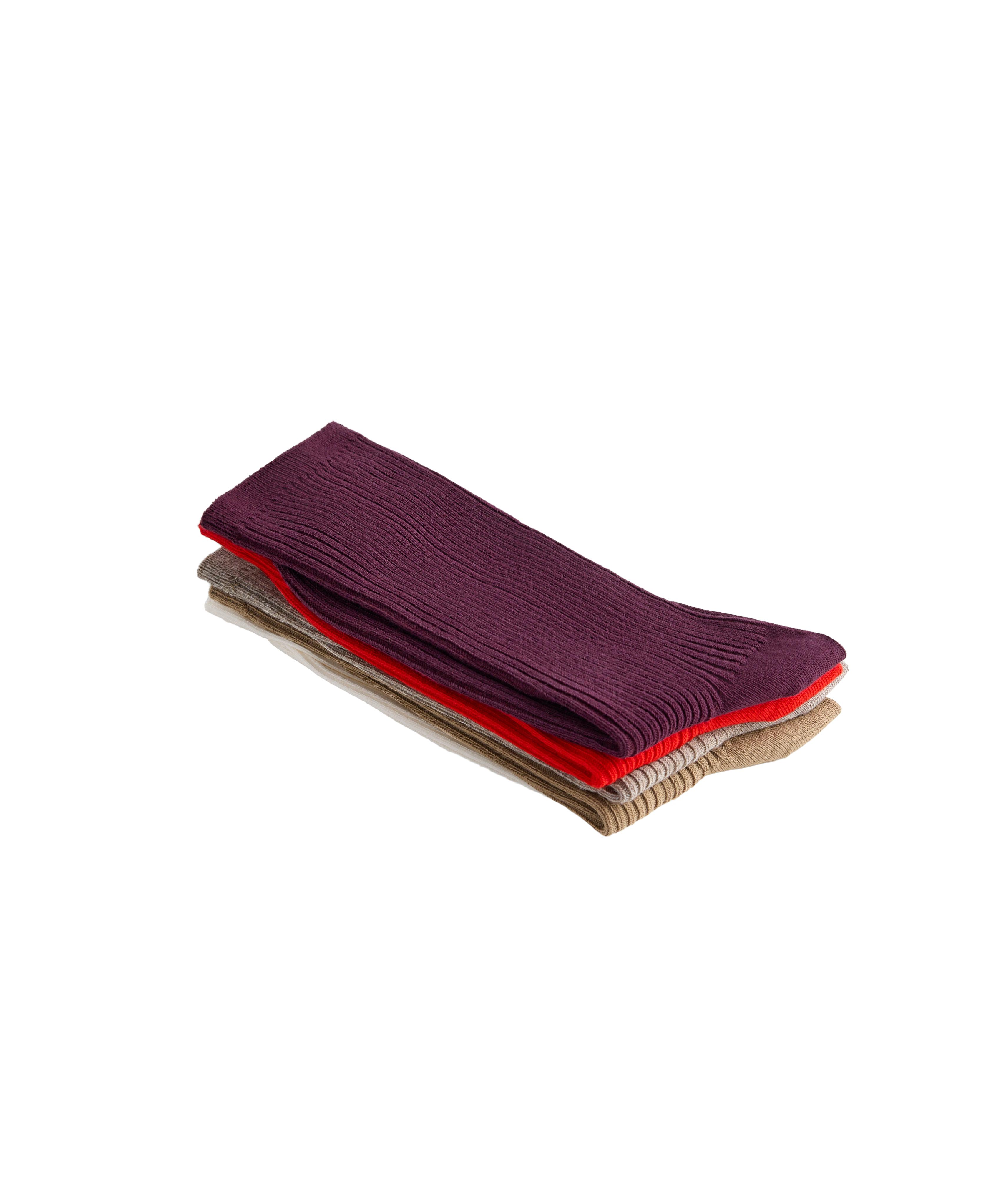 5 pairs of cotton blend classic socks — BRIGHT RED