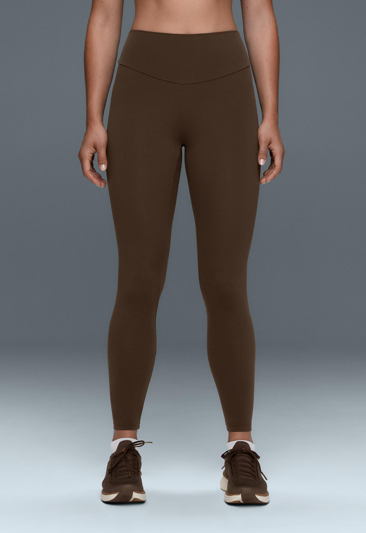 Ankle-length High rise Comfortlux leggings — DARK BROWN