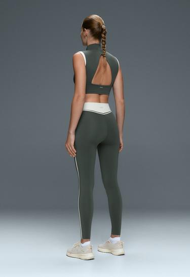 Half-zip block compressive tank top — OCEAN 5