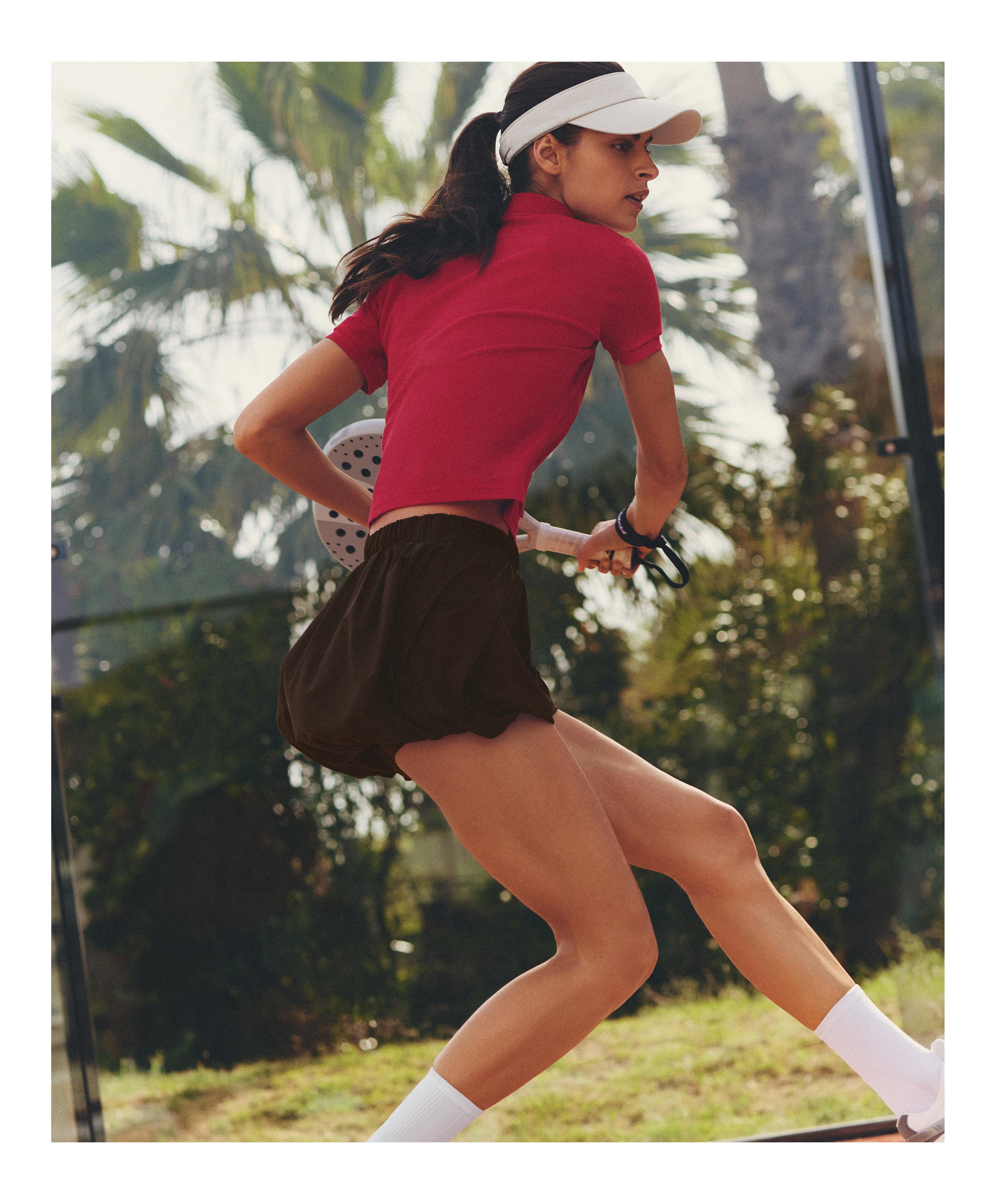 High rise Compressive balloon skirt — DARK BROWN