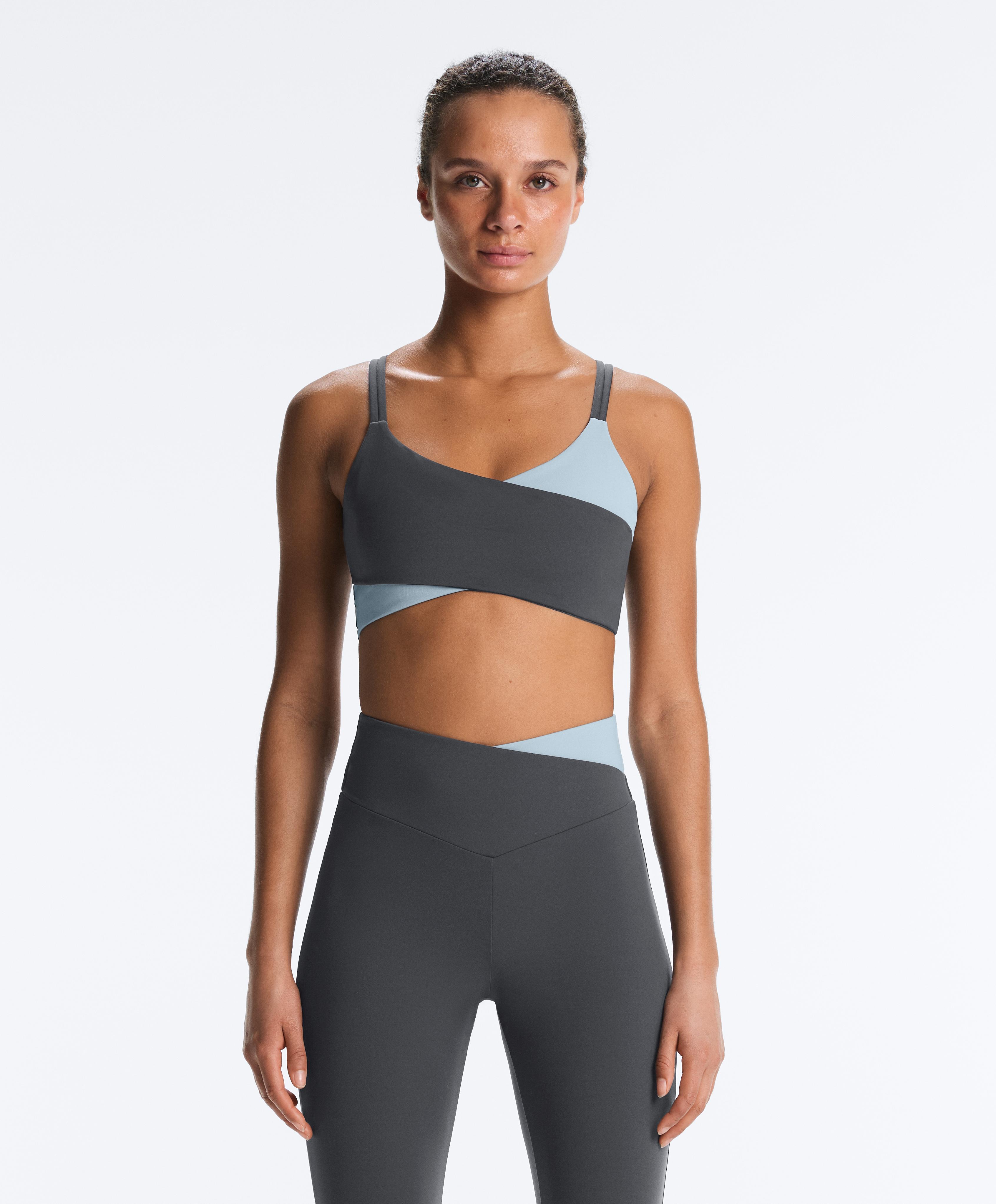 Medium-support Comfortlux sports bra — ASPHALT