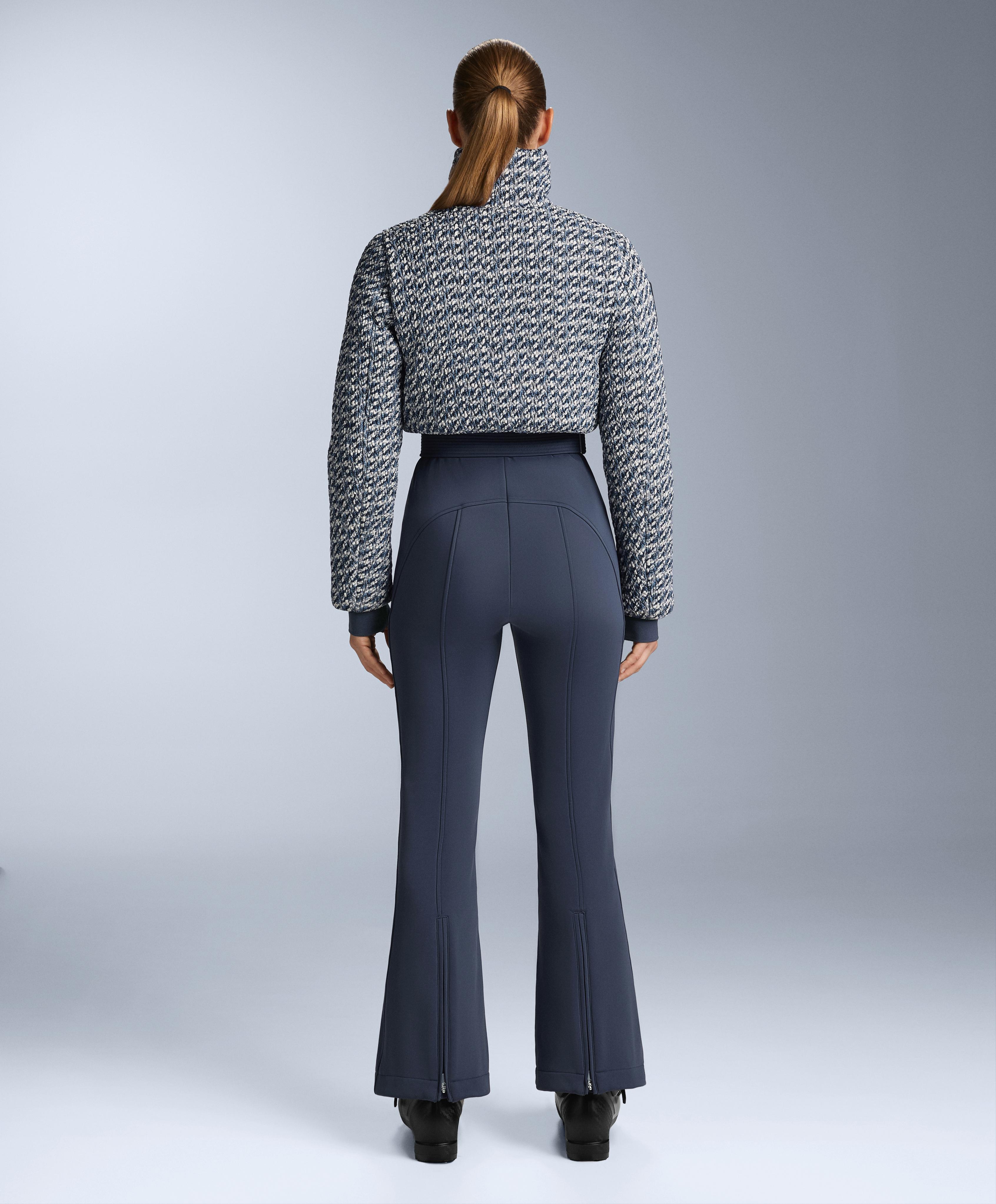 MINARDI PIUME SKI water-resistant twist padded 80% down and 20% feather jumpsuit — WASHED DARK BLUE
