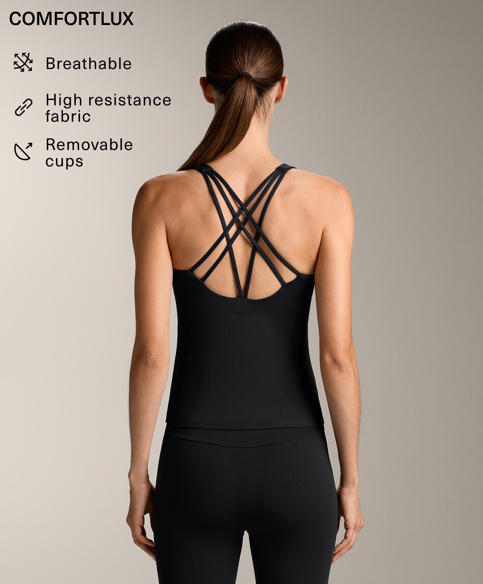 Comfortlux long Tank top multi strap cups