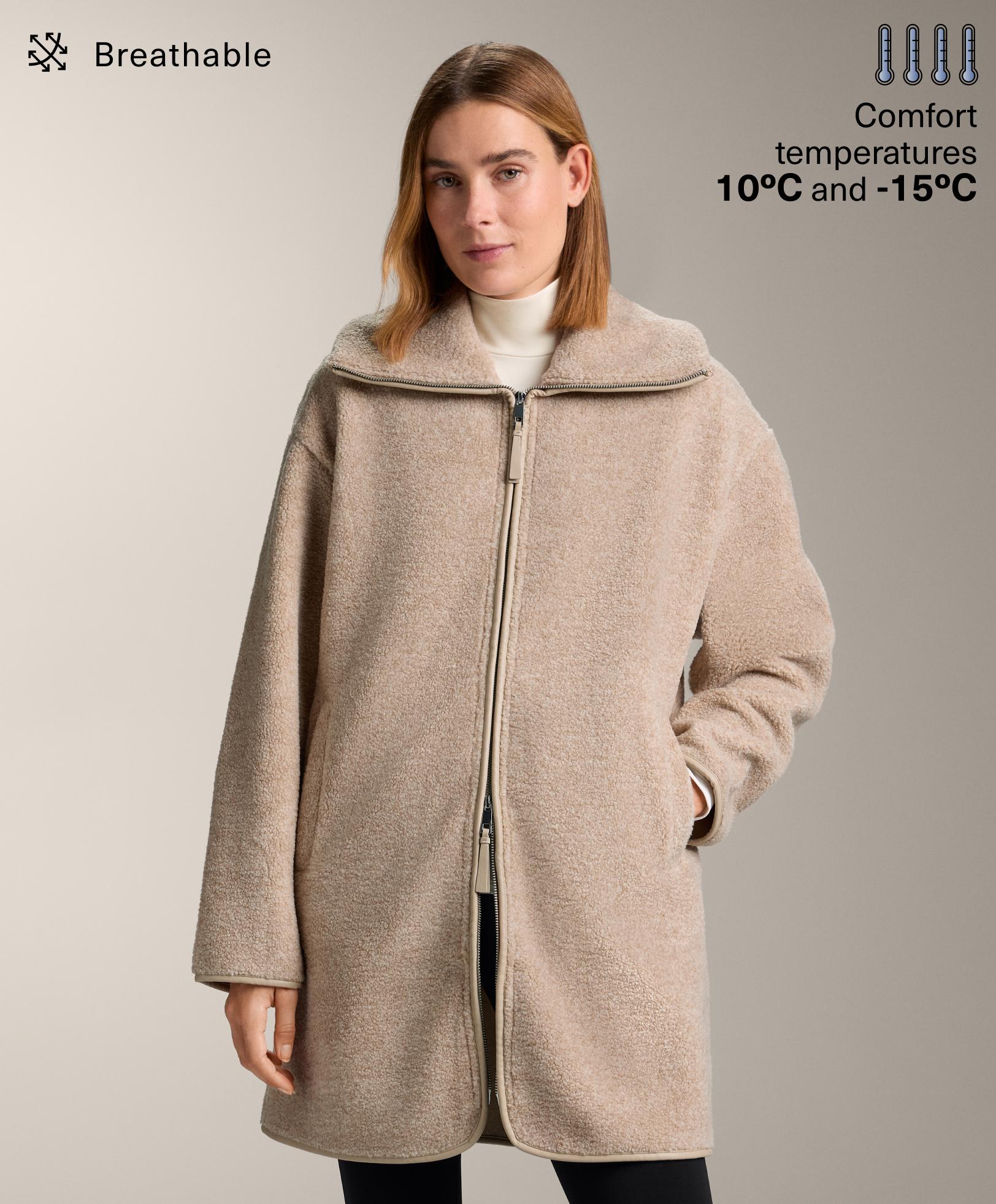 Long faux-shearling jacket Long faux-shearling jacket