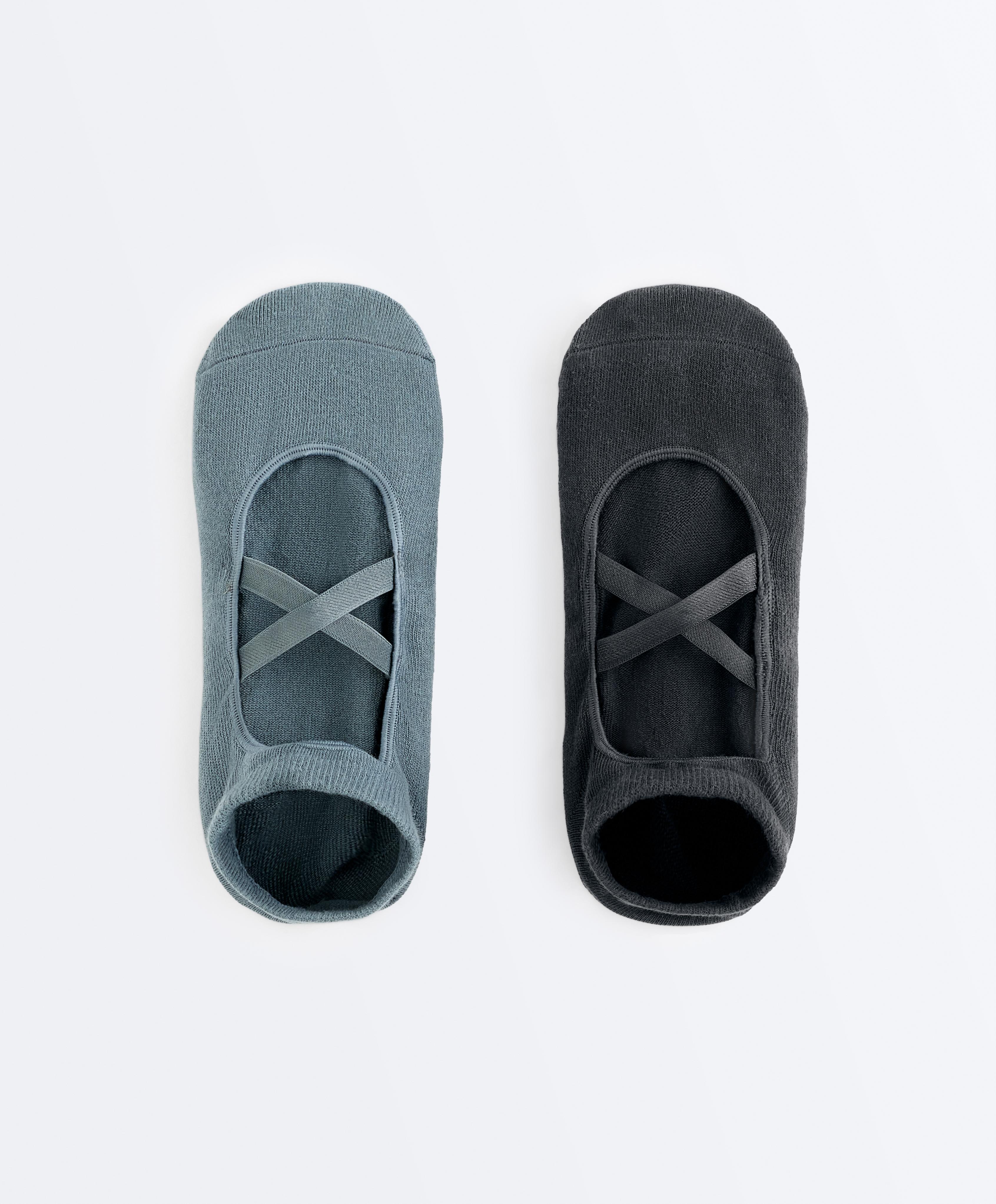 Kotoi-nahasketako 2 yoga eta pilates galtzerdi gurutzatuekin