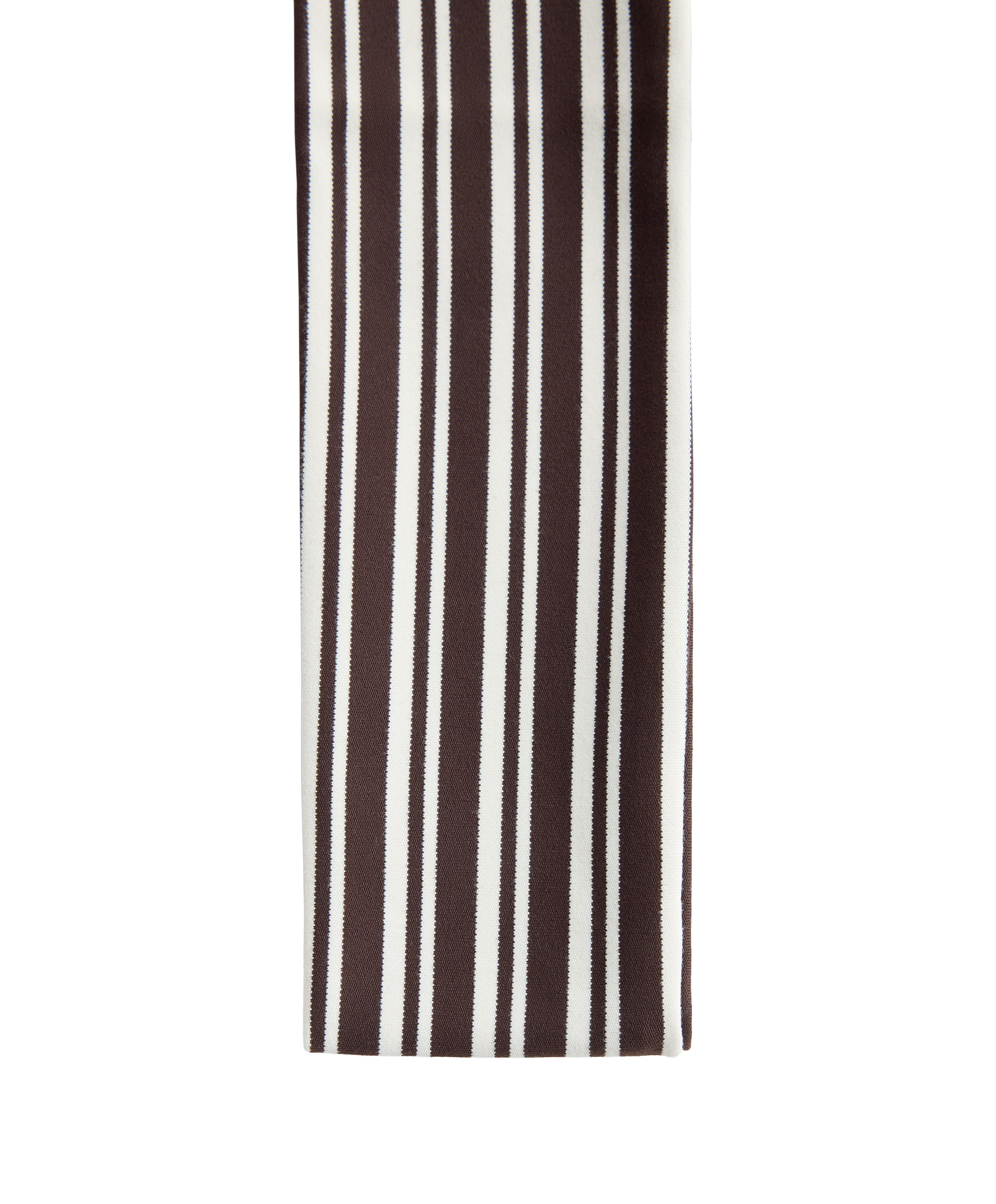 6 cm striped sports headband — DARK BROWN