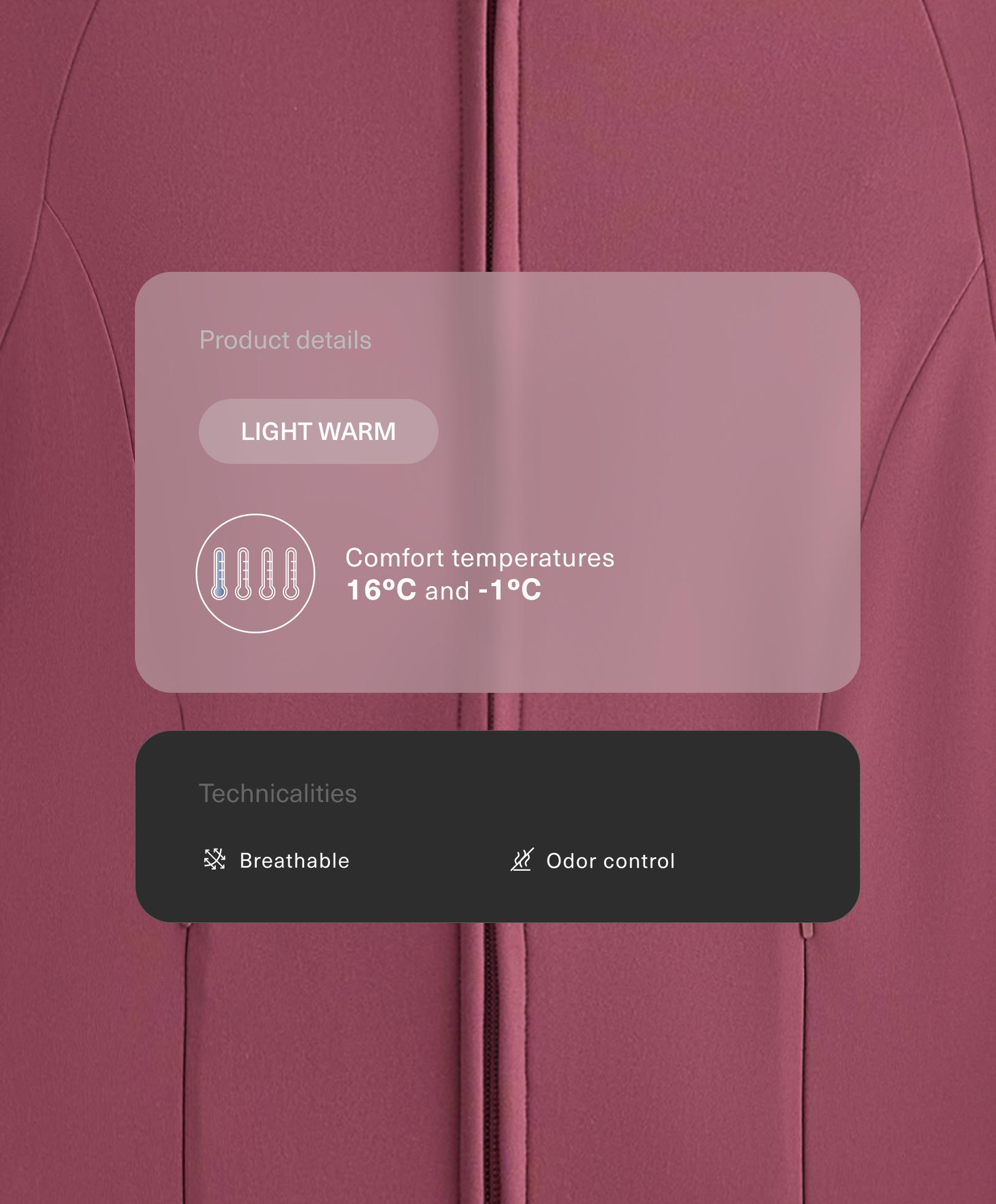 جاكيت تقني دافئ خفيف جاكيت تقني دافئ خفيف