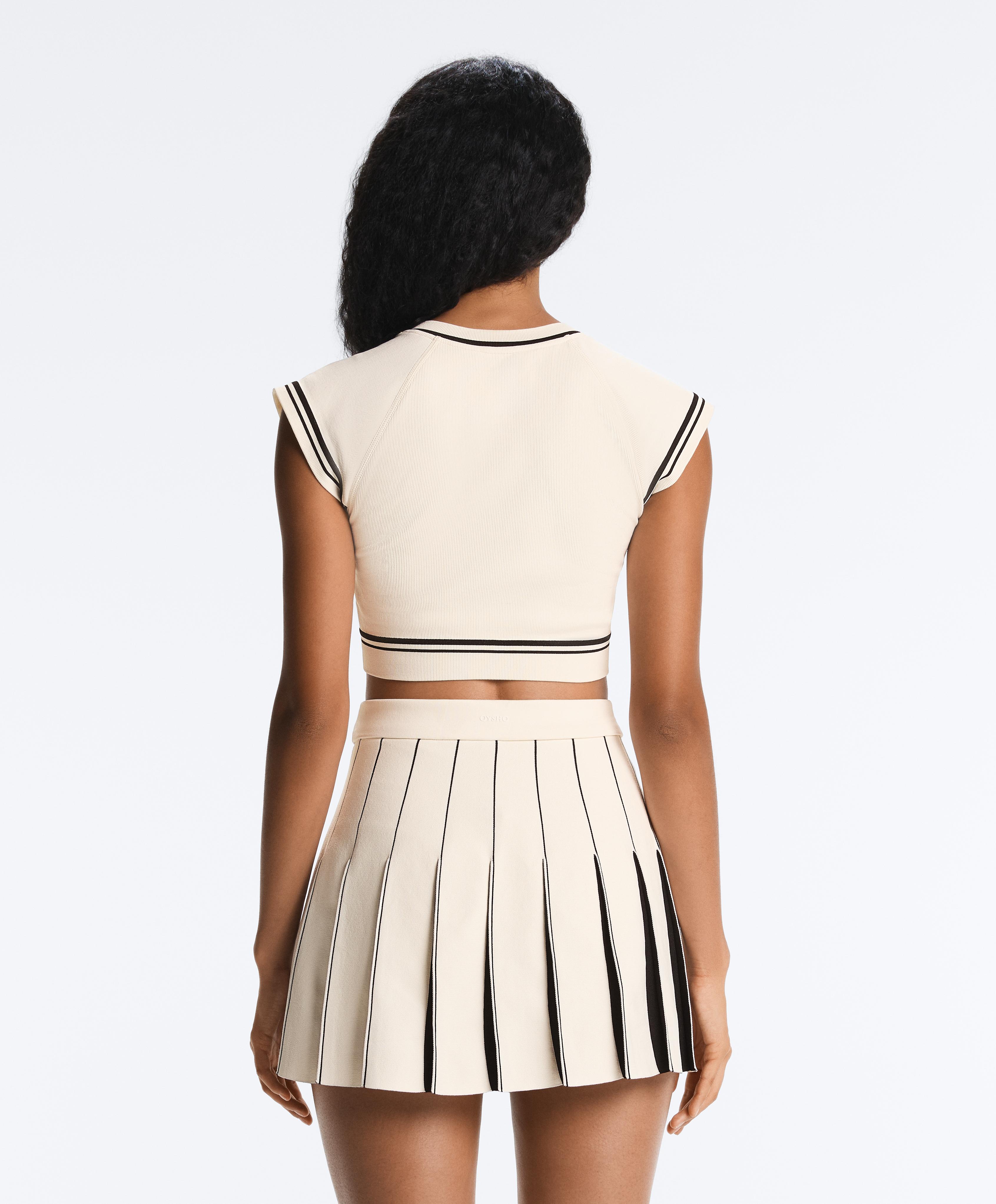 Seamless short-sleeved T-shirt — PALE ECRU