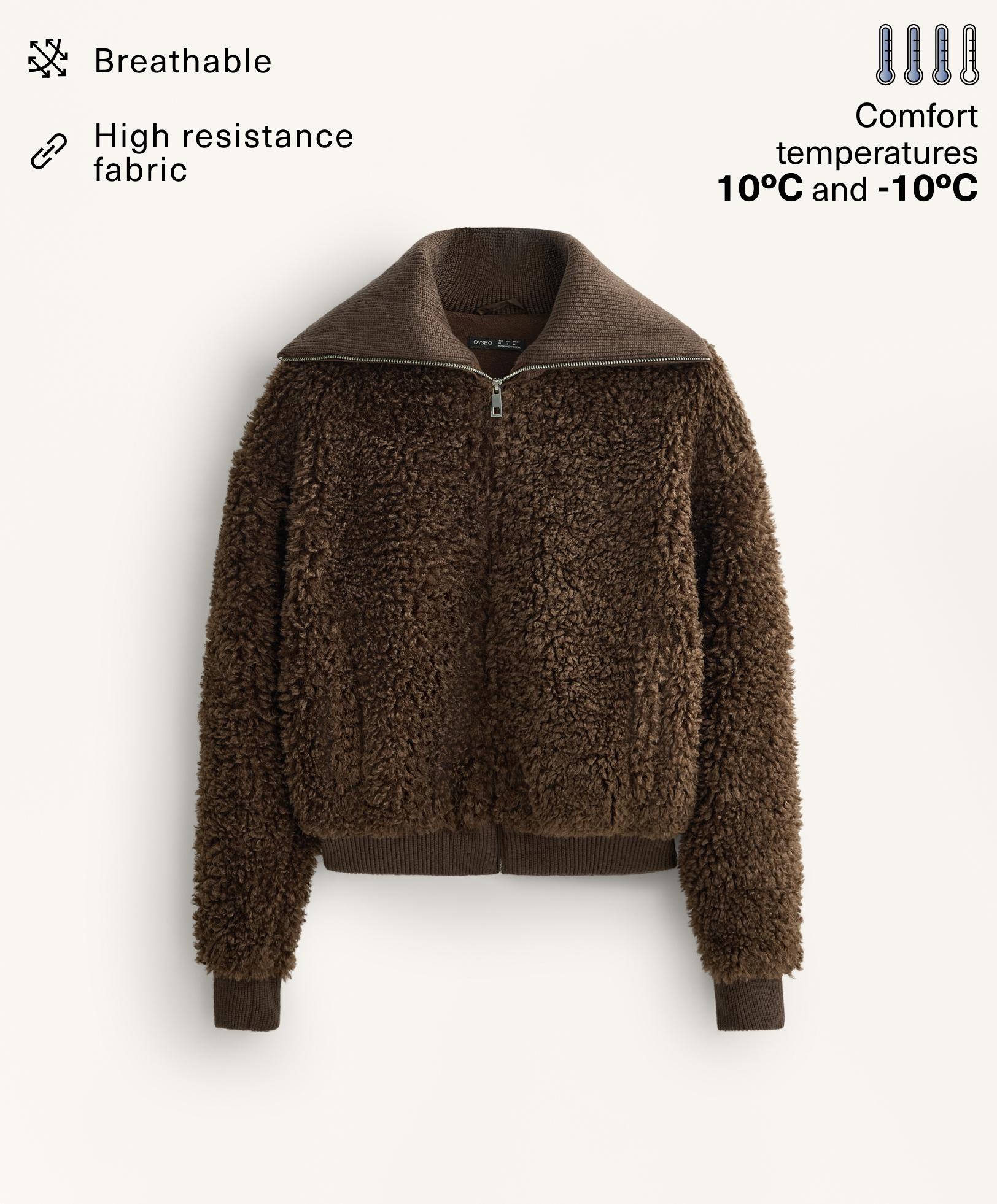 Textured faux-shearling jacket Textured faux-shearling jacket