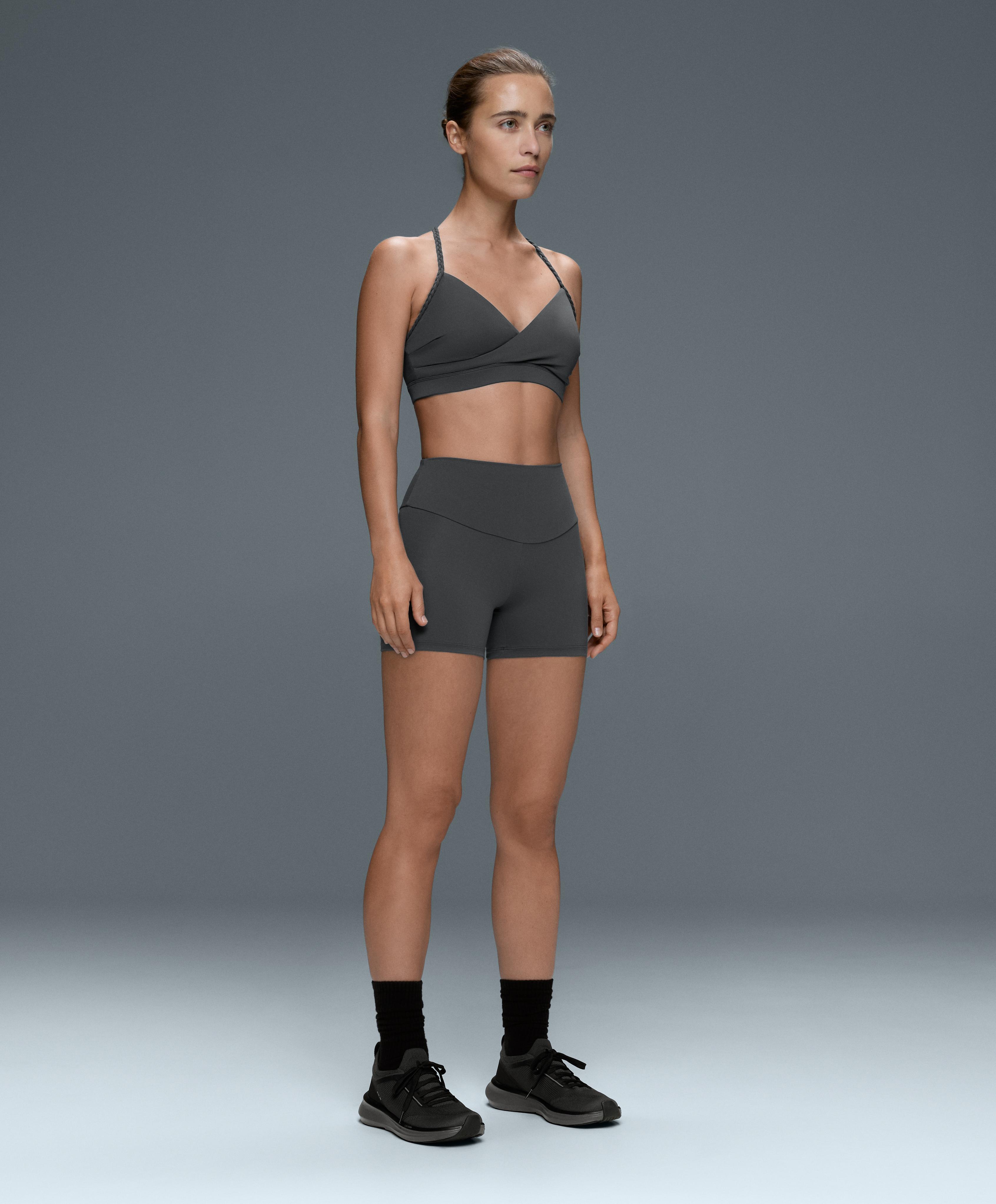 Comfortlux high-waisted 10cm hot pants — STEEL GREY