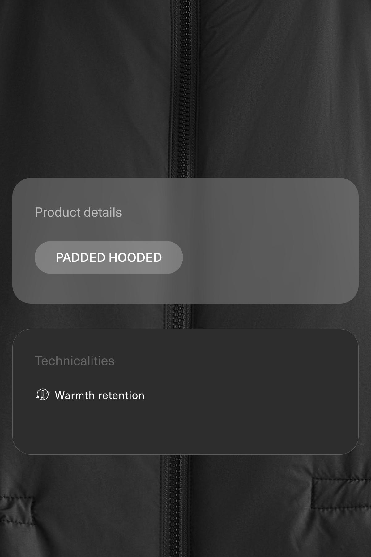 Hooded padded gilet — BLACK