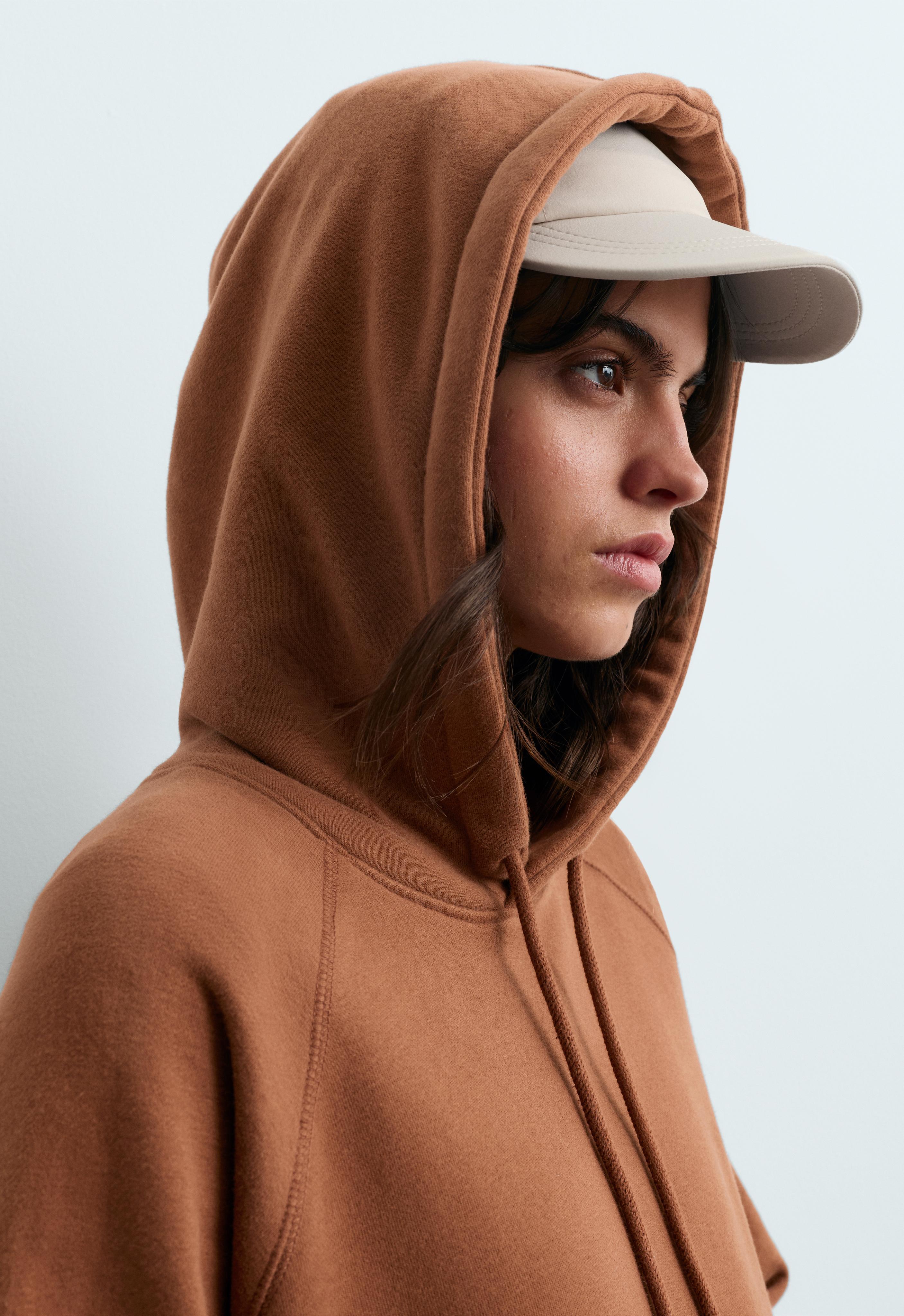 Cotton-blend fleece hoodie