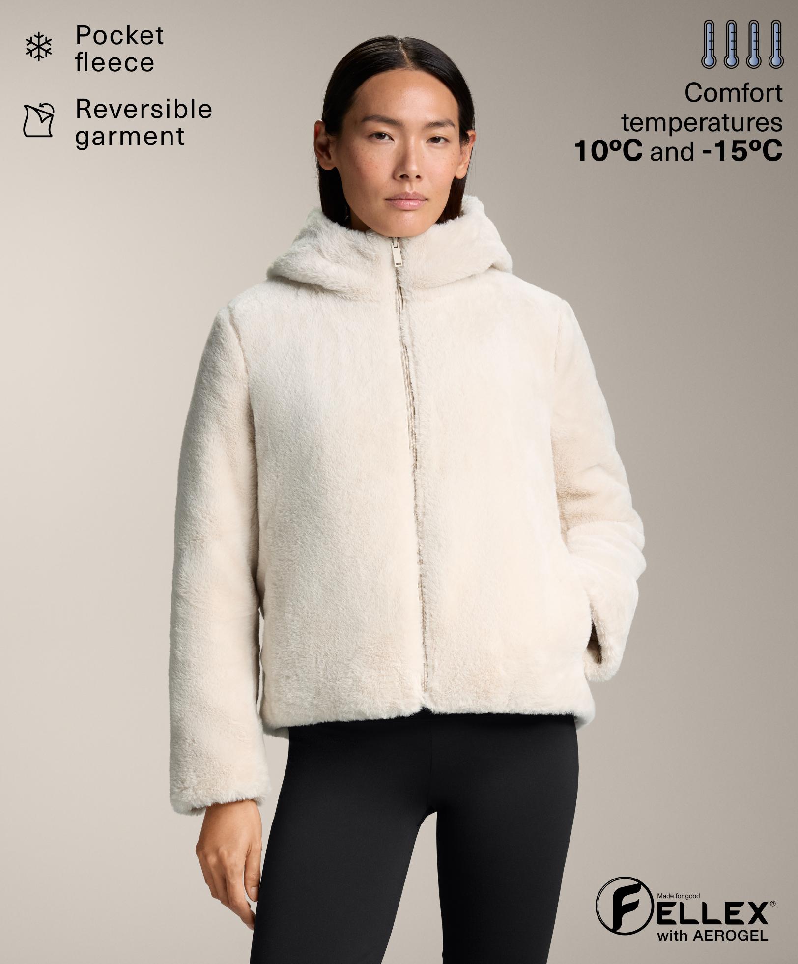 Reversible faux fur FELLEX® AEROGEL padded jacket