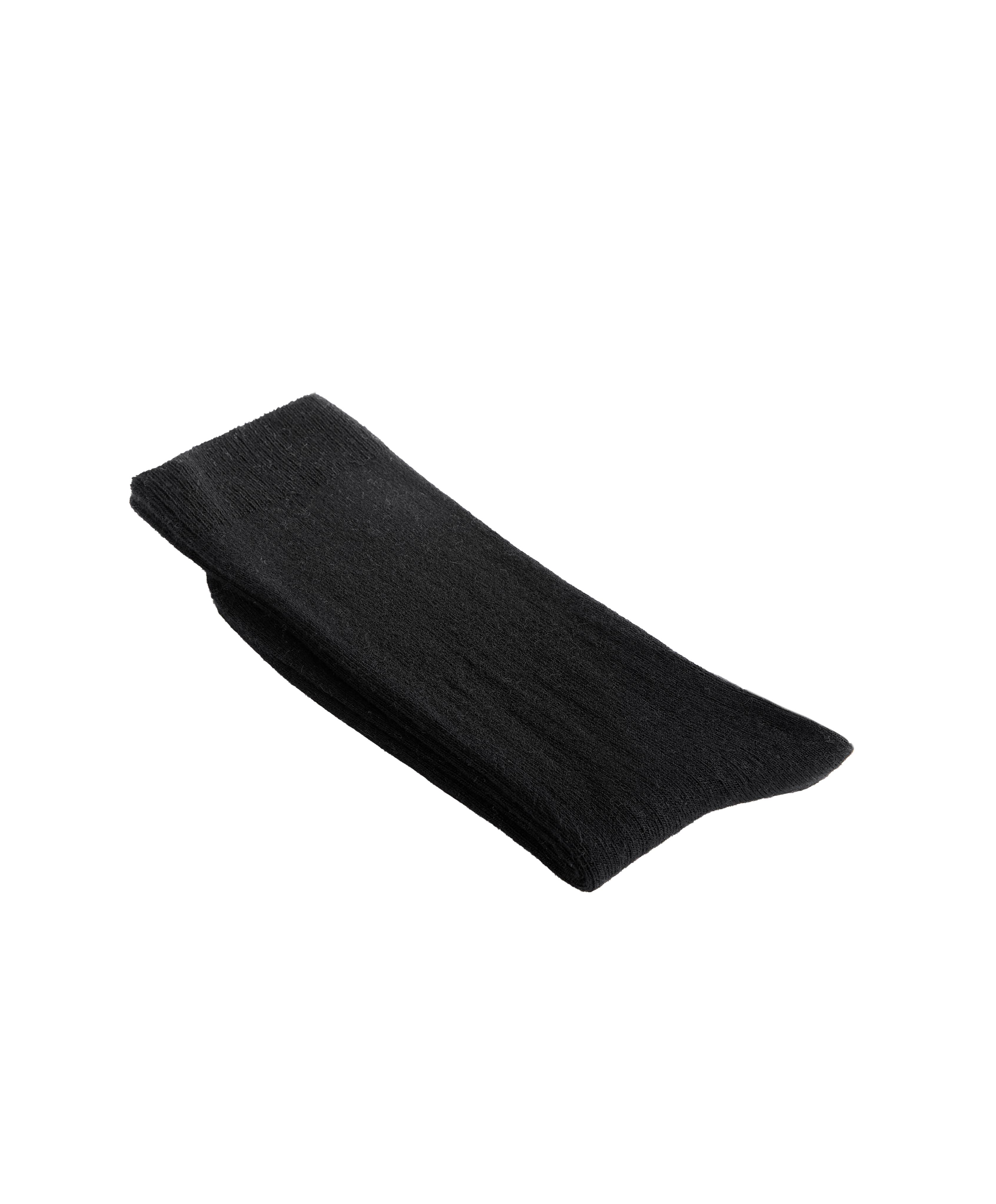 Modal blend classic socks with 13% cashmere — BLACK