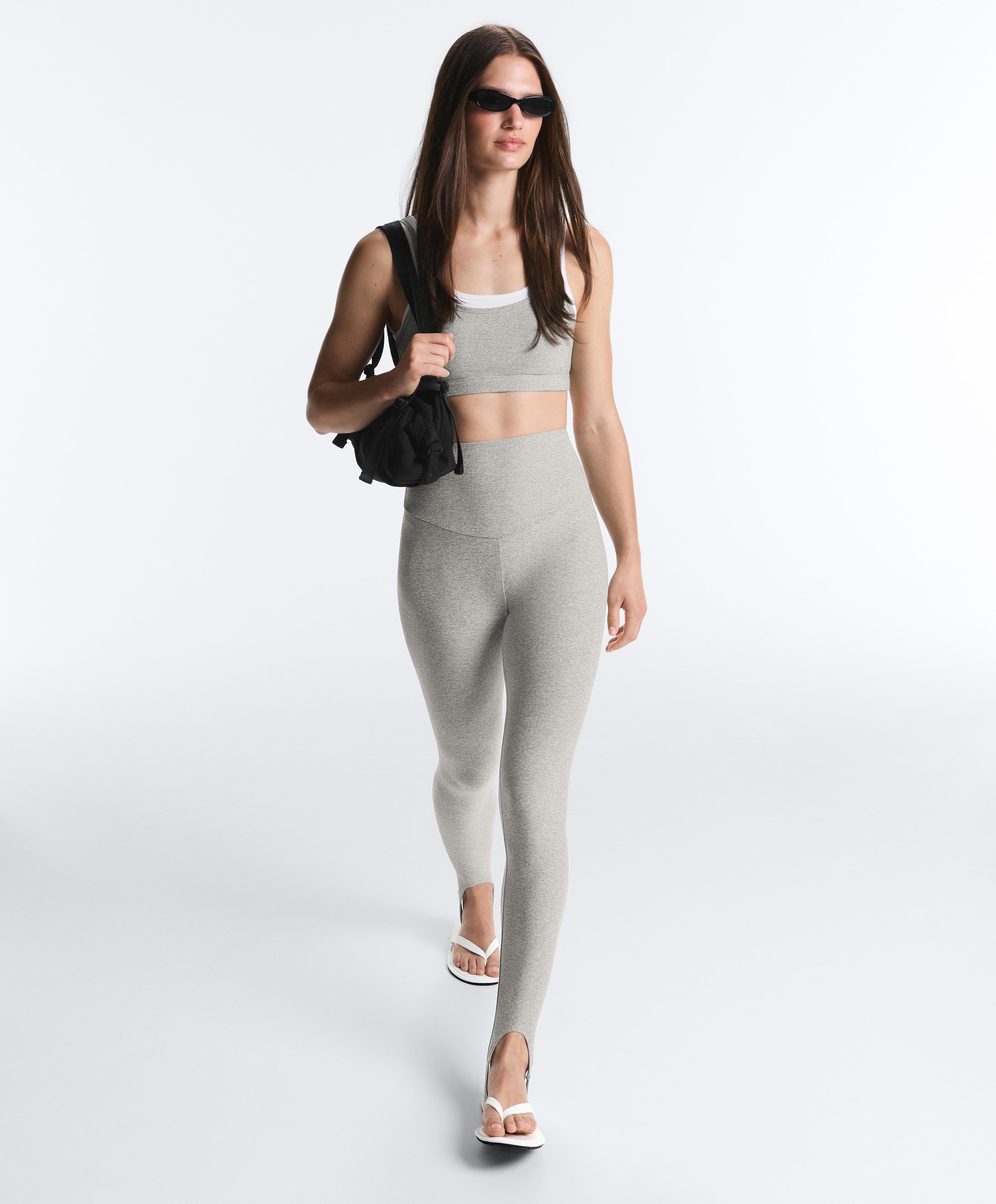 Comfortlux super-high-rise ankle-length leggings — GREY MELANGE