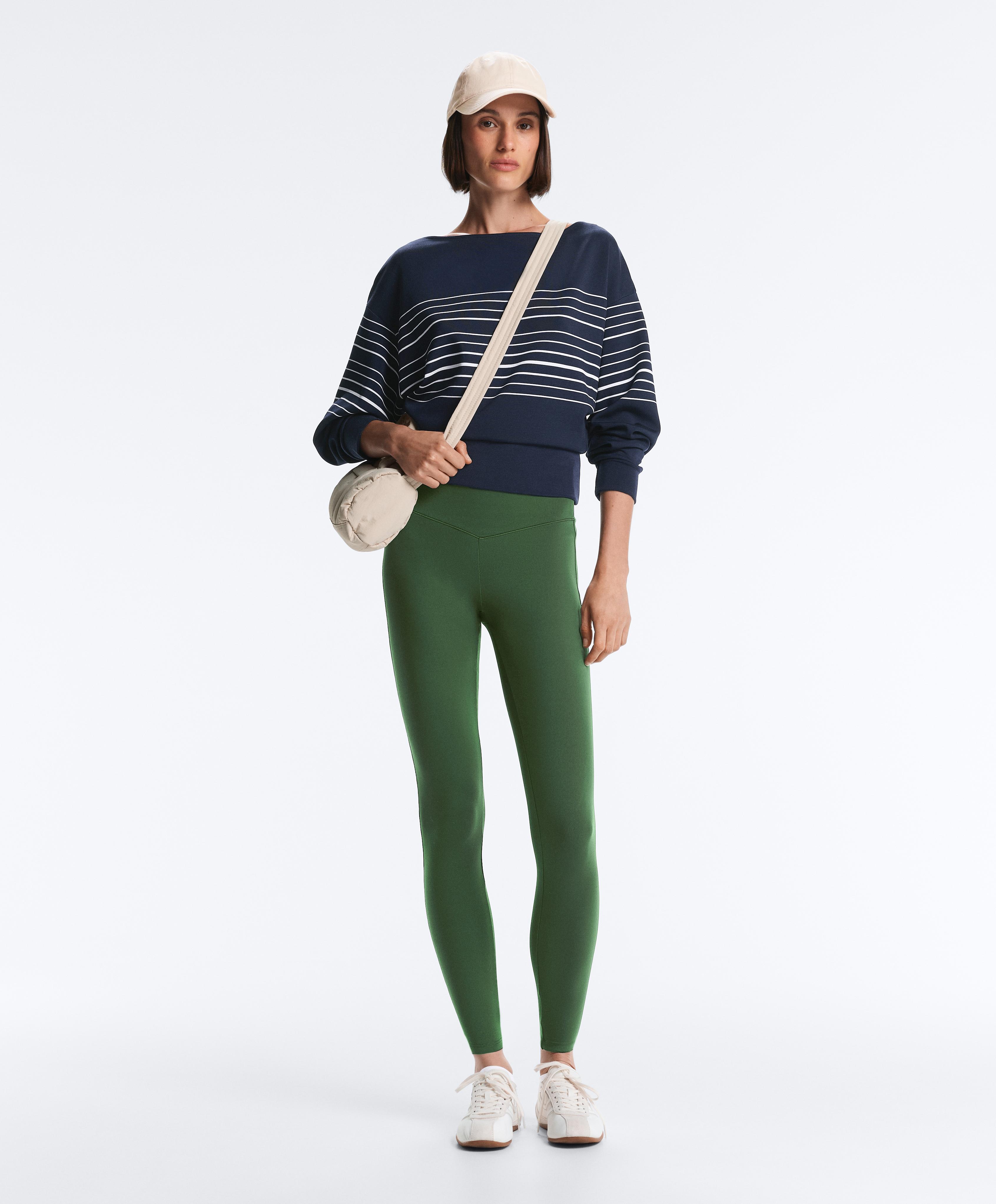 Sailor stripe soft-touch sweatshirt with modal — NAVY BLUE