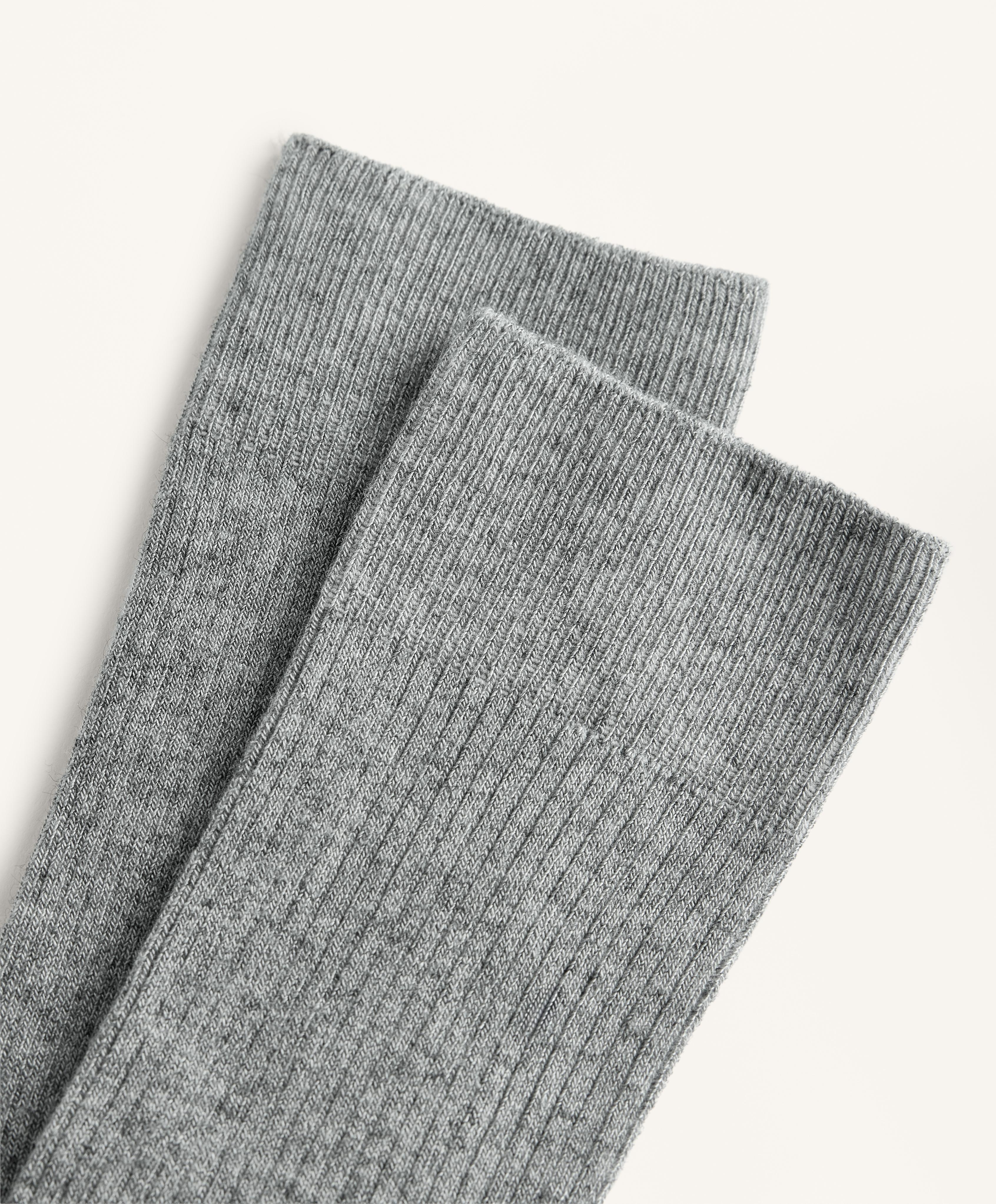 Long 15% cashmere and modal blend socks