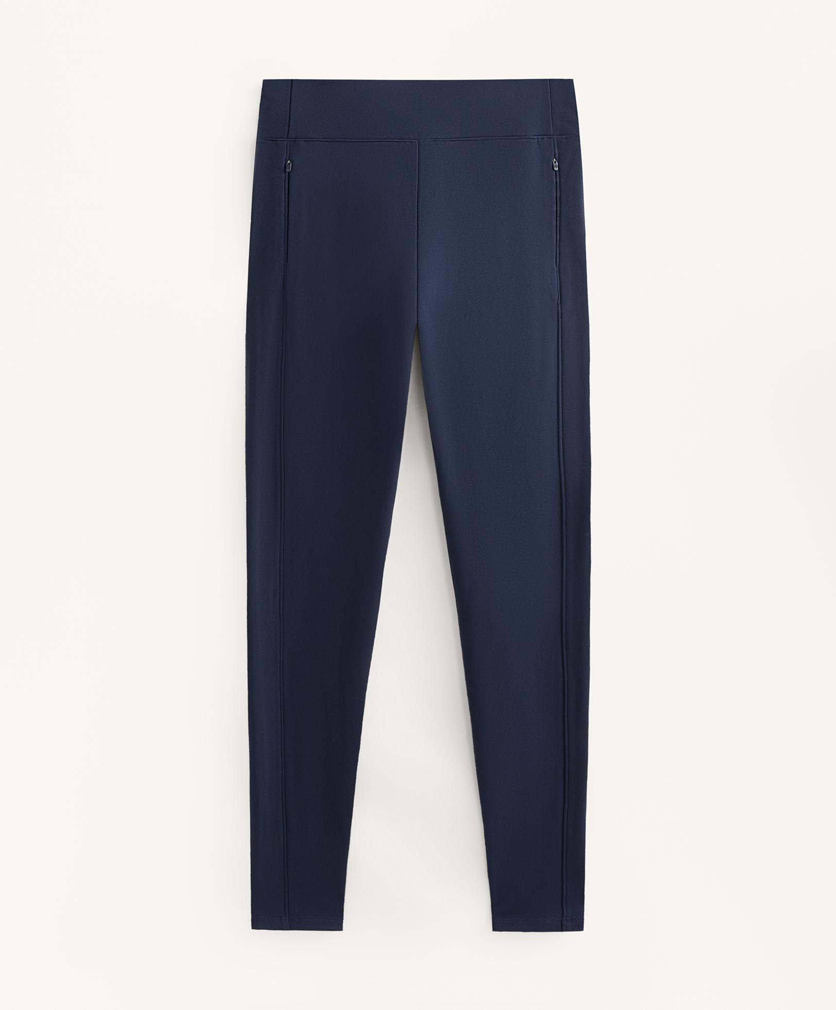Warm high-rise ankle-length leggings with pockets 70 cm — NAVY BLUE