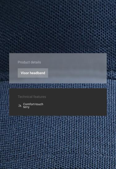 Cotton-blend piqué sports visor — NAVY BLUE 3