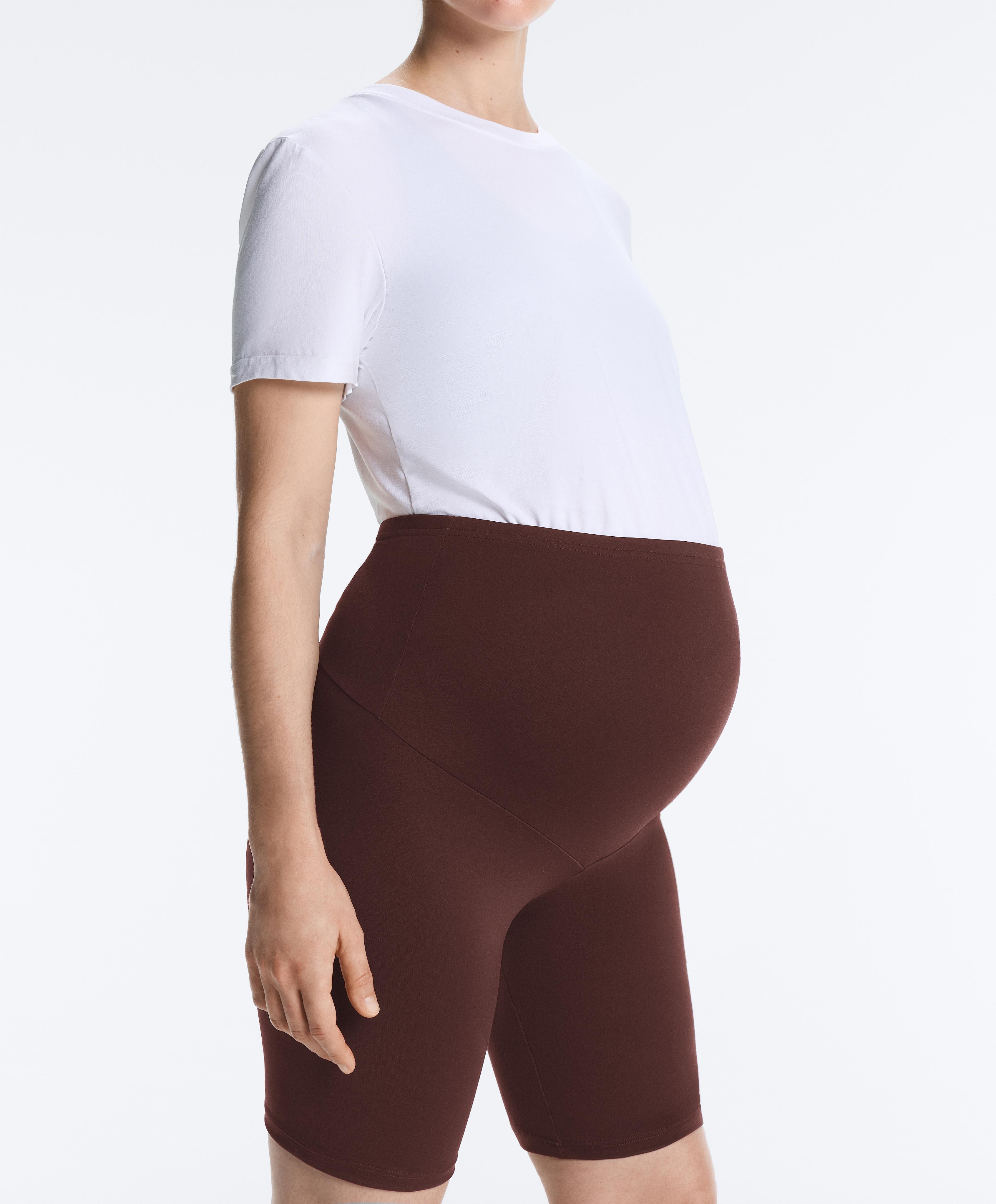 Maternity Comfortlux 20cm cycle leggings — CHOCOLATE