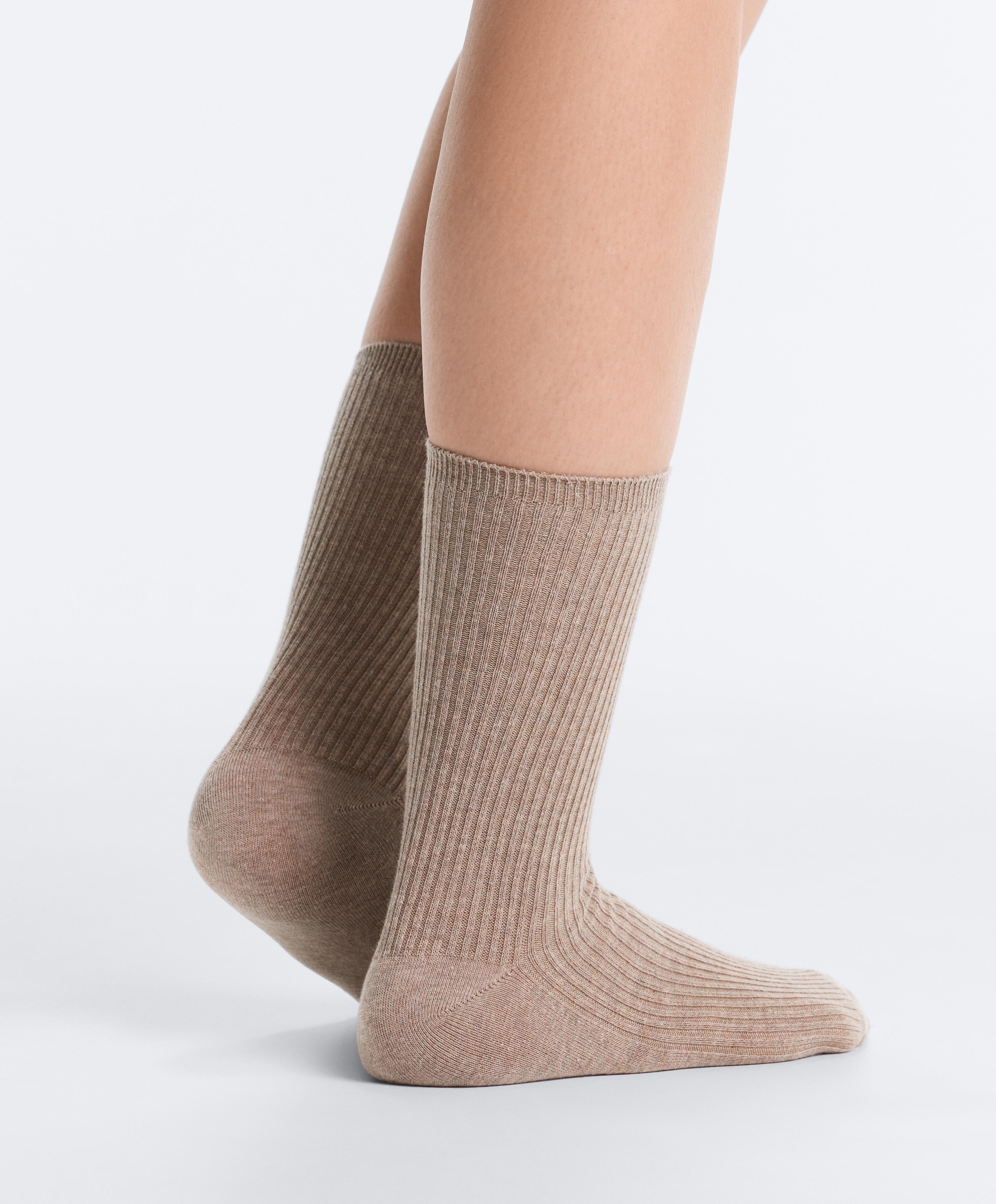 5 pairs of cotton blend classic socks — BRIGHT ORANGE