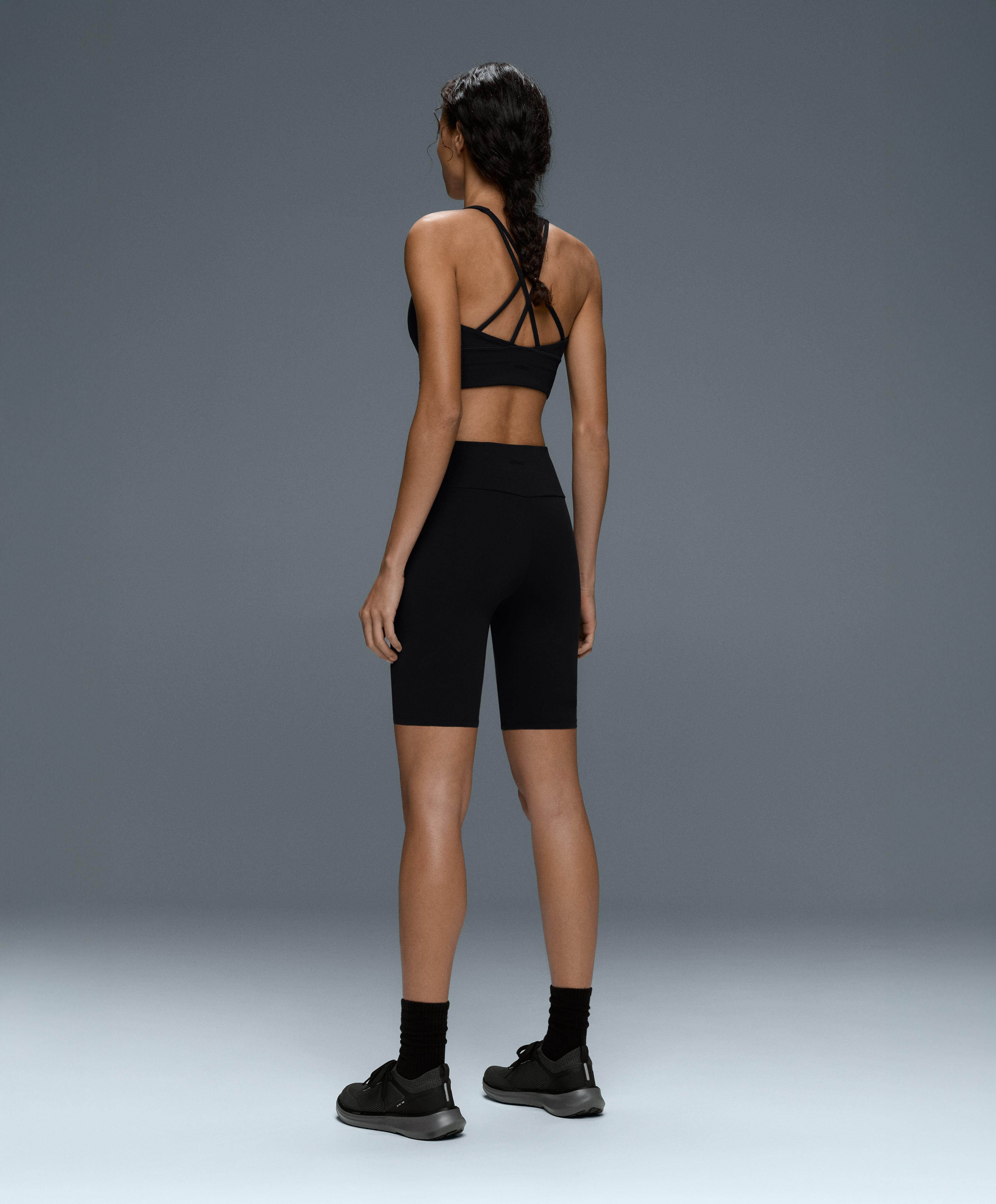 Comfortlux high-rise 20cm biker leggings — BLACK
