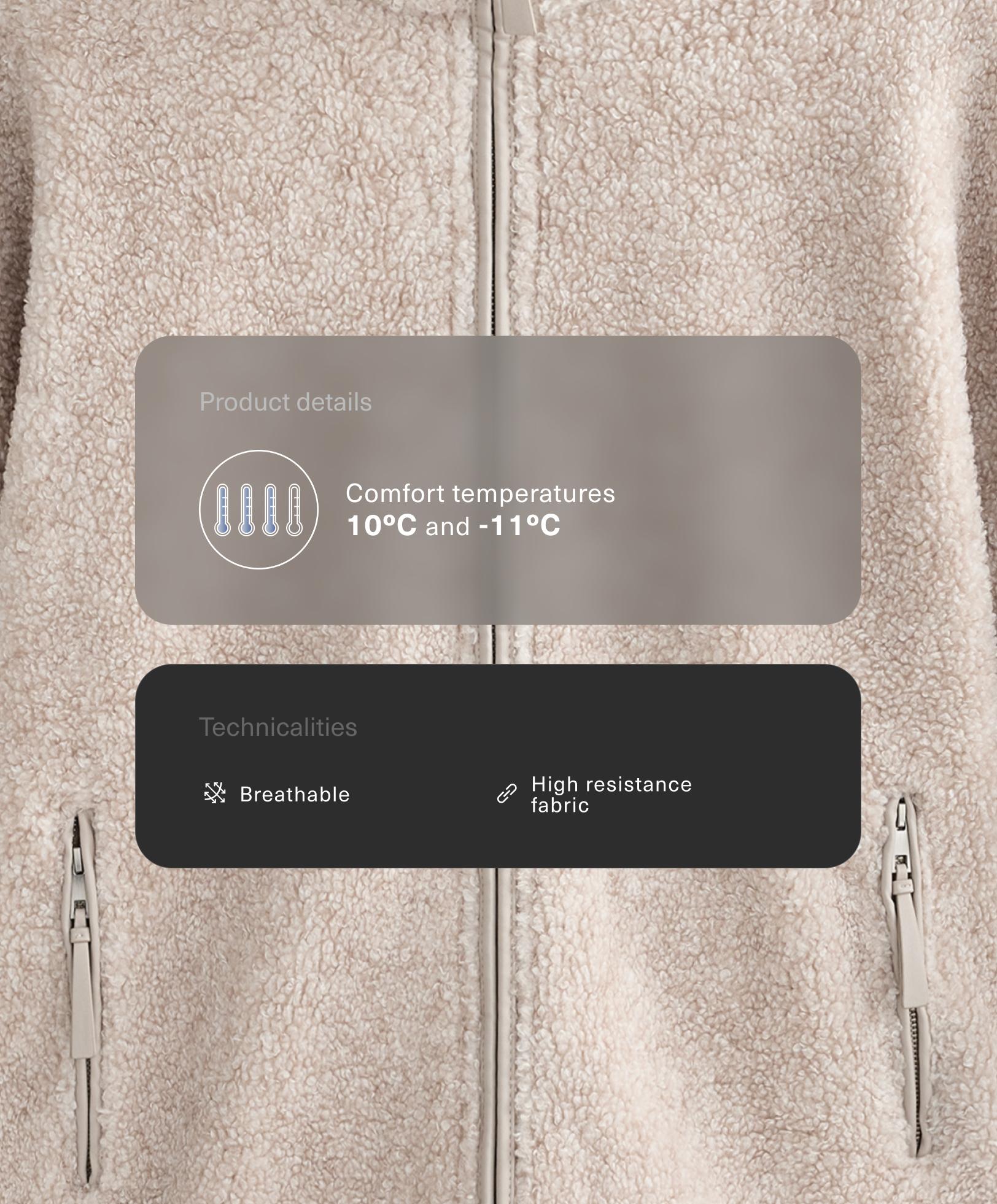 Oversize-Jacke aus Lammfellimitat