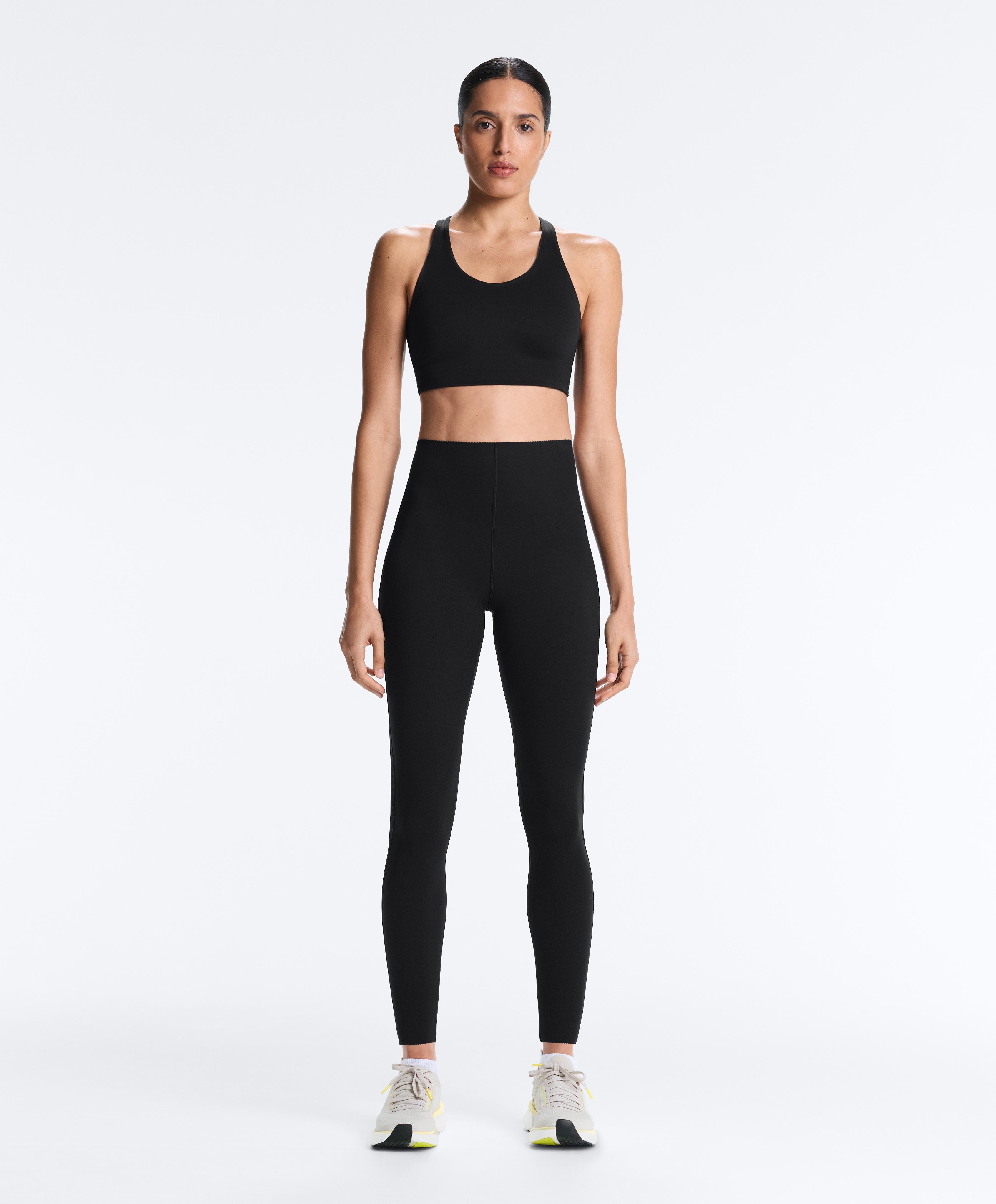 High-waisted Extra Compressive core control ankle-length leggings — BLACK
