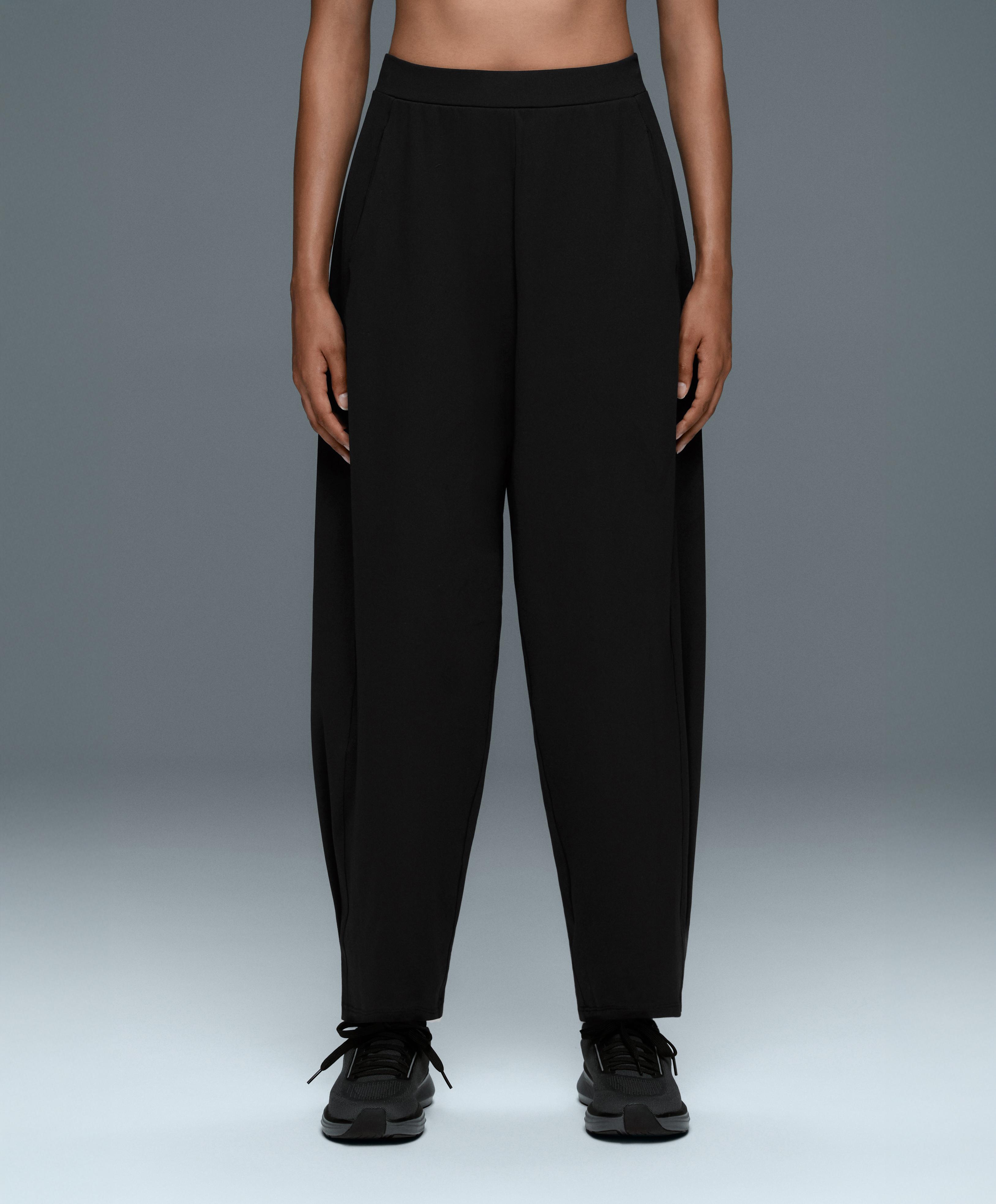 Mid-rise Comfortlux balloon trousers — BLACK