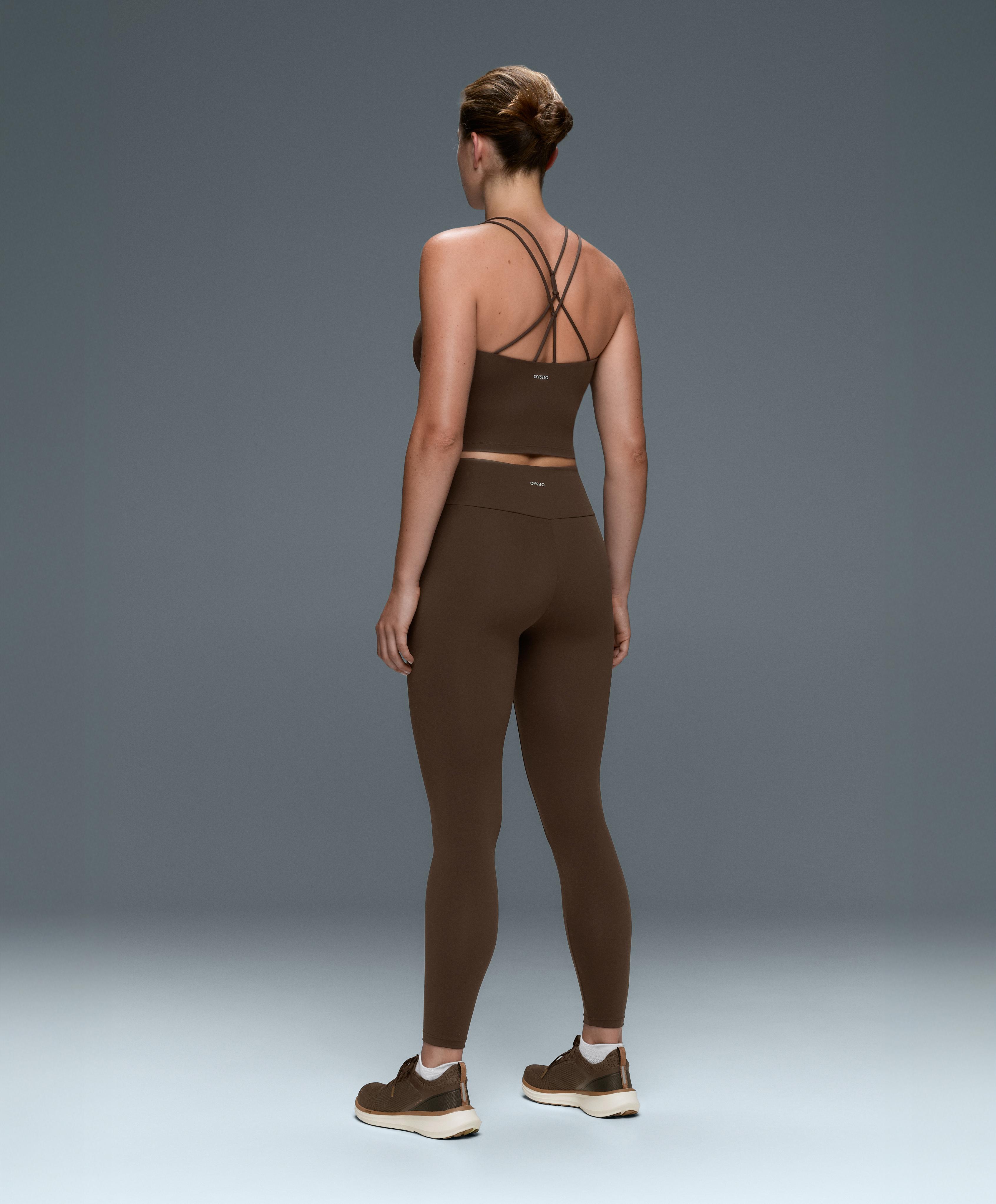 Comfortlux crossover strap tank top — DARK BROWN