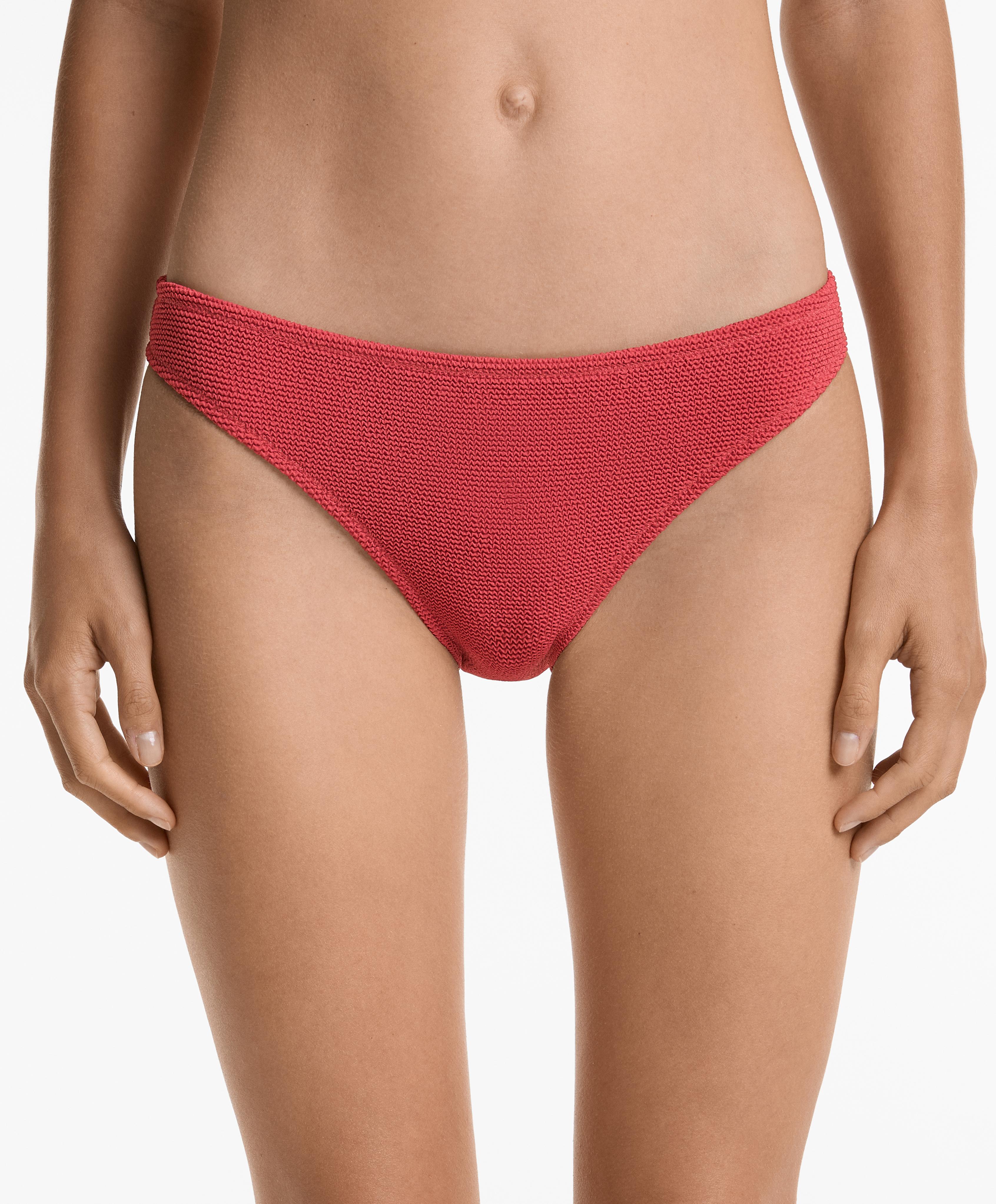 Cueca de biquíni clássica crinkle Cueca de biquíni clássica crinkle