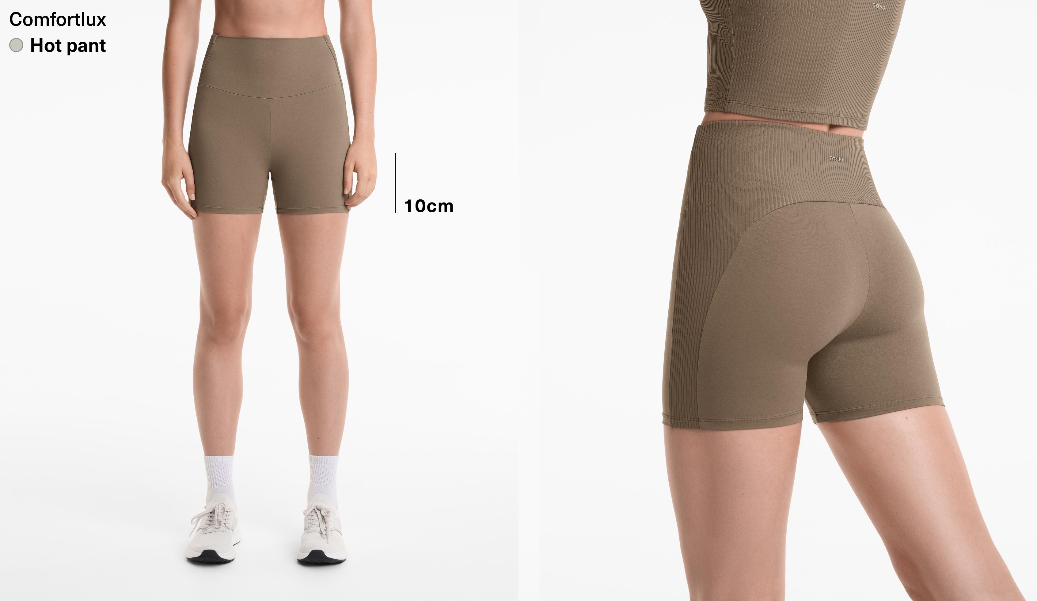 Hot pants high rise Comfortlux rib 10 cm