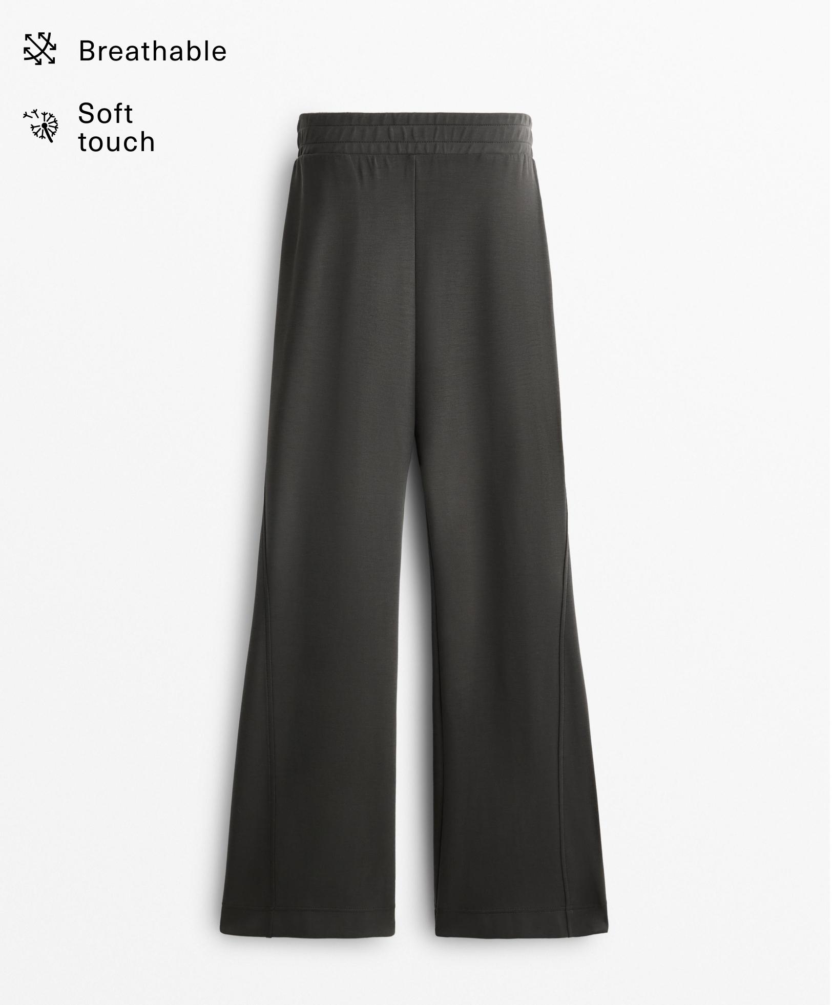 Flare trousers with modal