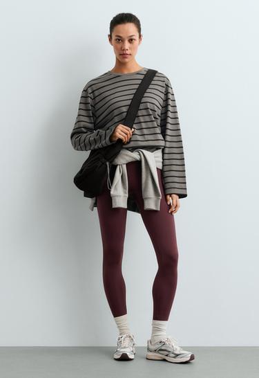 100% cotton Boxy long sleeve T-shirt — CHARCOAL GREY 1